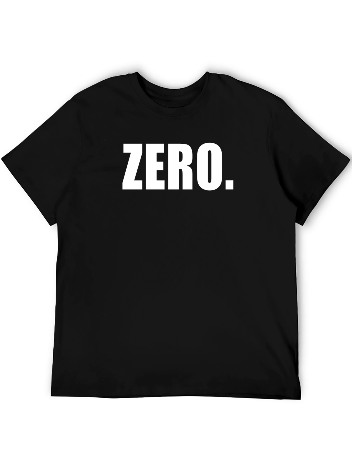 Black Zero Graphic Tee - Bold Statement T-Shirt view 5