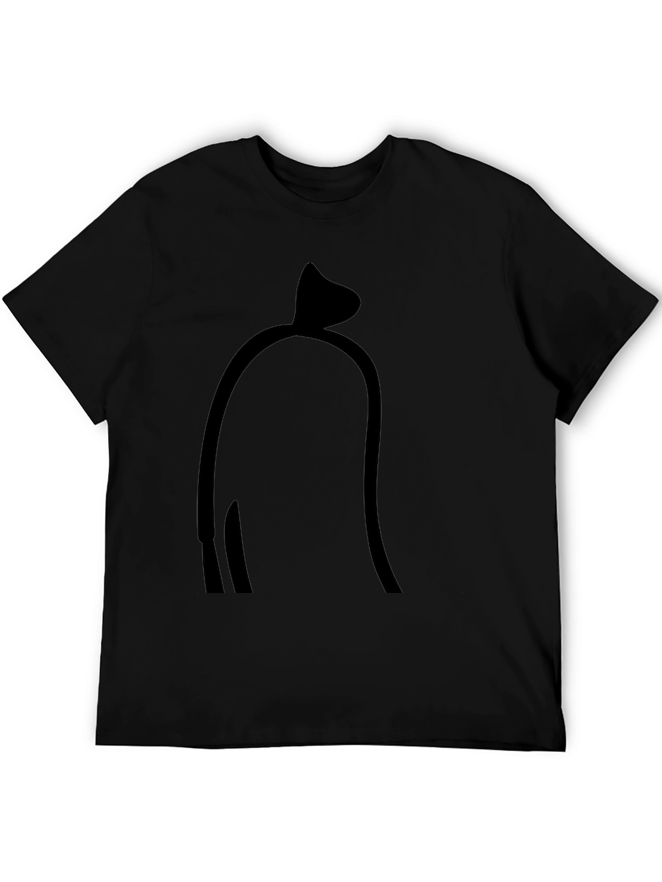 Black Sausage Shape Tee - Novelty T-Shirt view 5