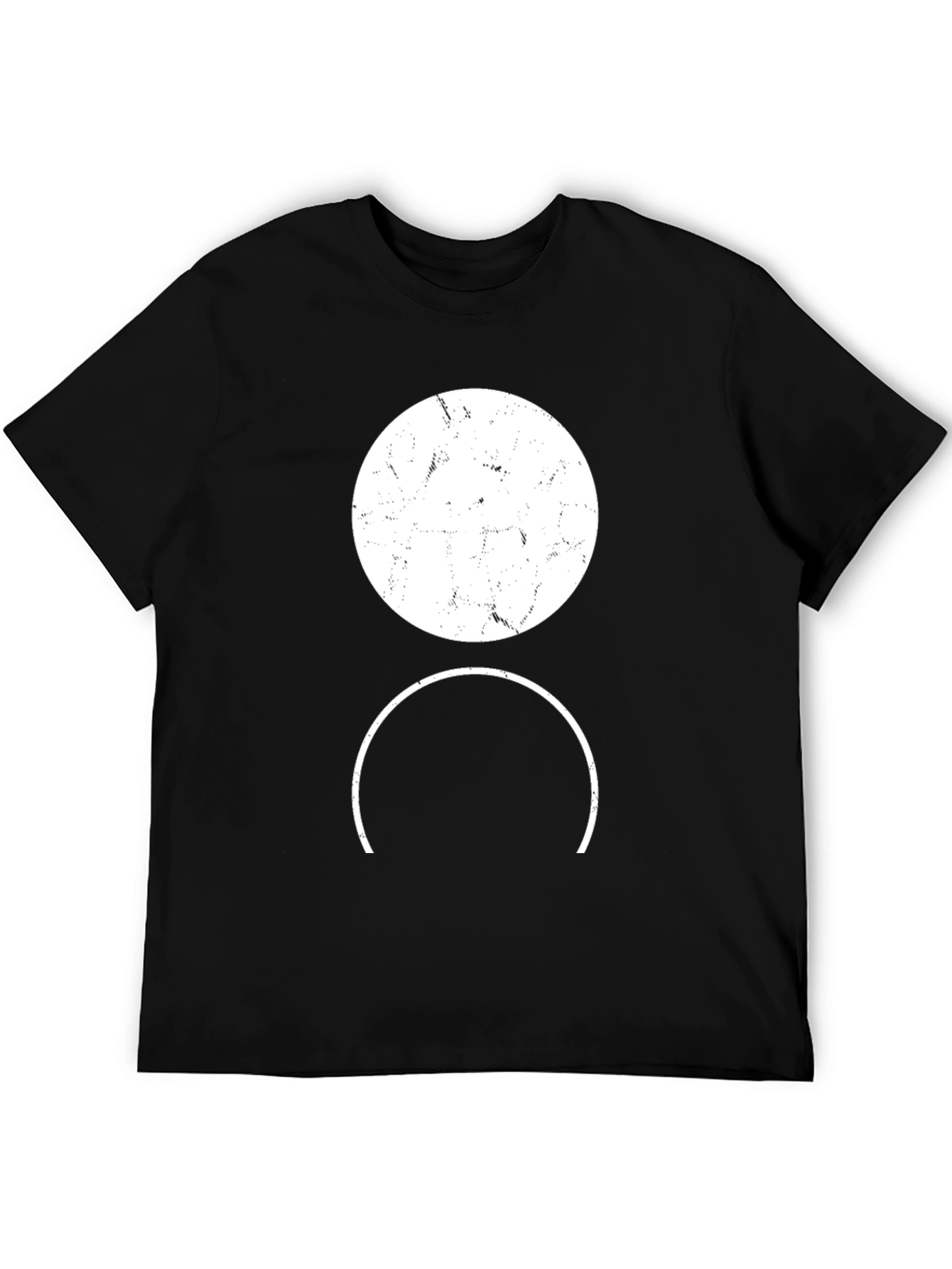 Black Abstract Graphic Tee - Black view 5