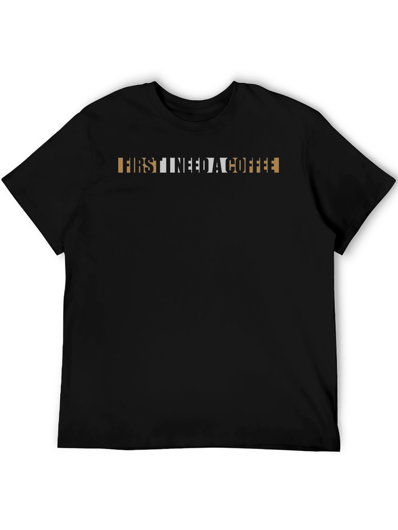 Black First I Need A Coffee Graphic Tee - Black view 5