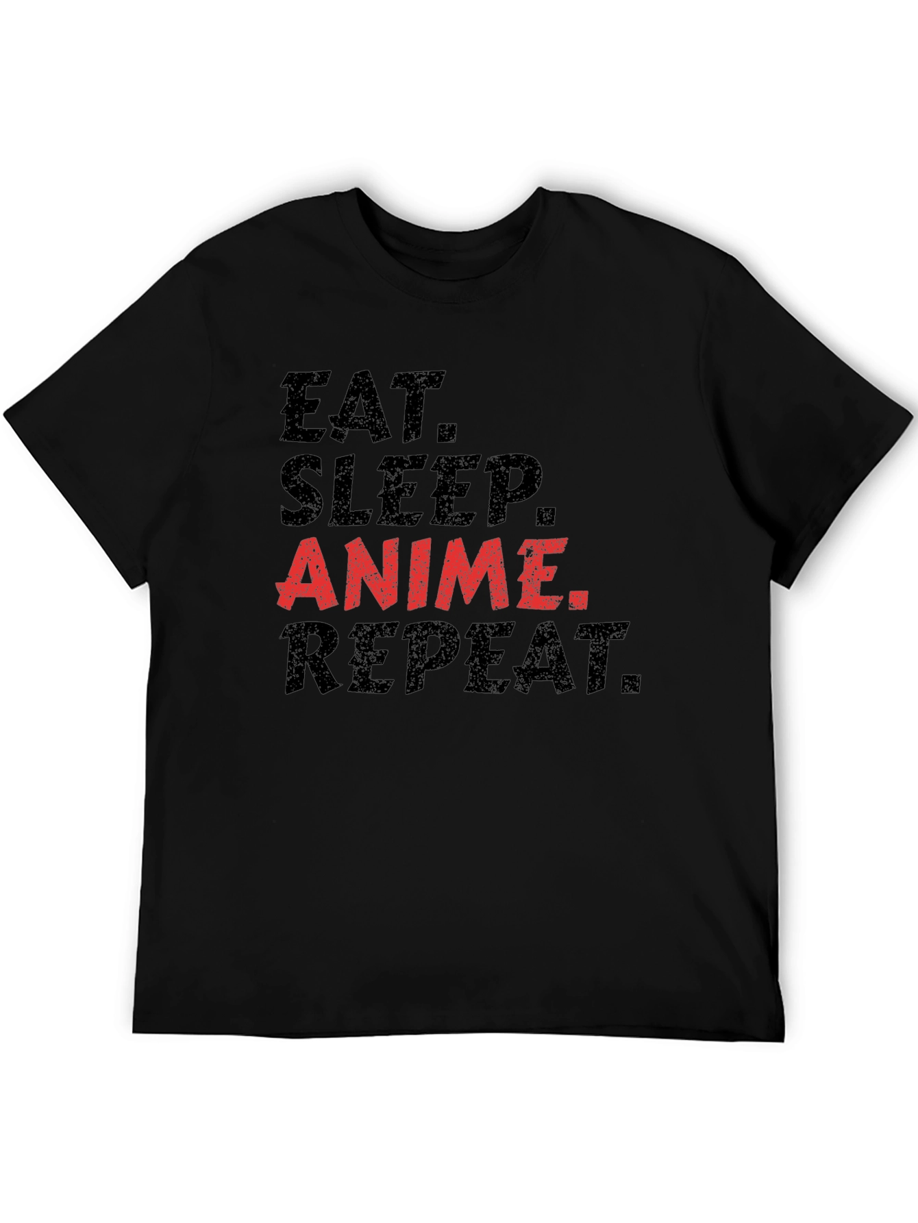 Eat Sleep Anime Repeat T-Shirt - Black Cotton Tee - 5