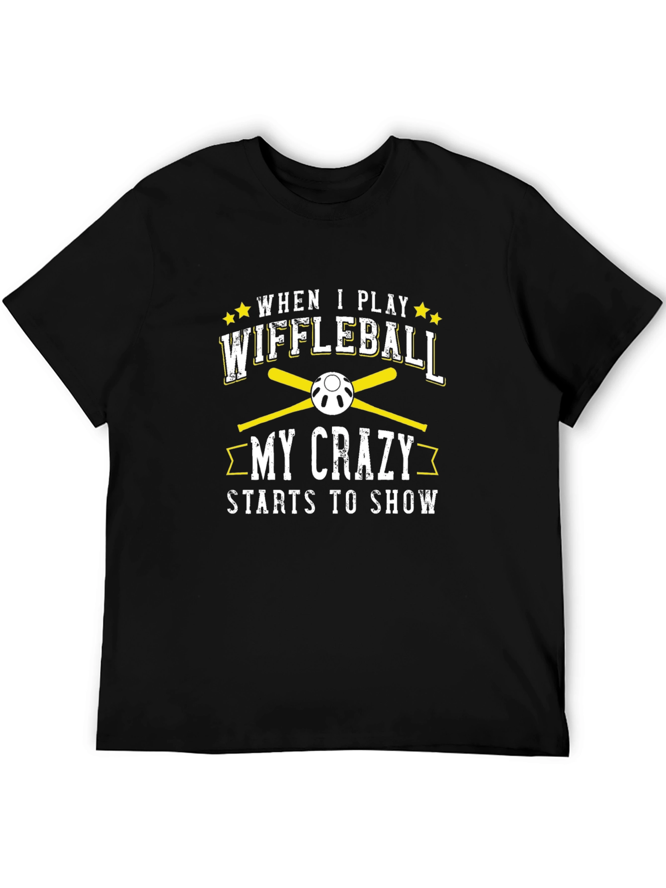 Black Wiffleball Crazy T-Shirt - Baseball Bats Tee view 5