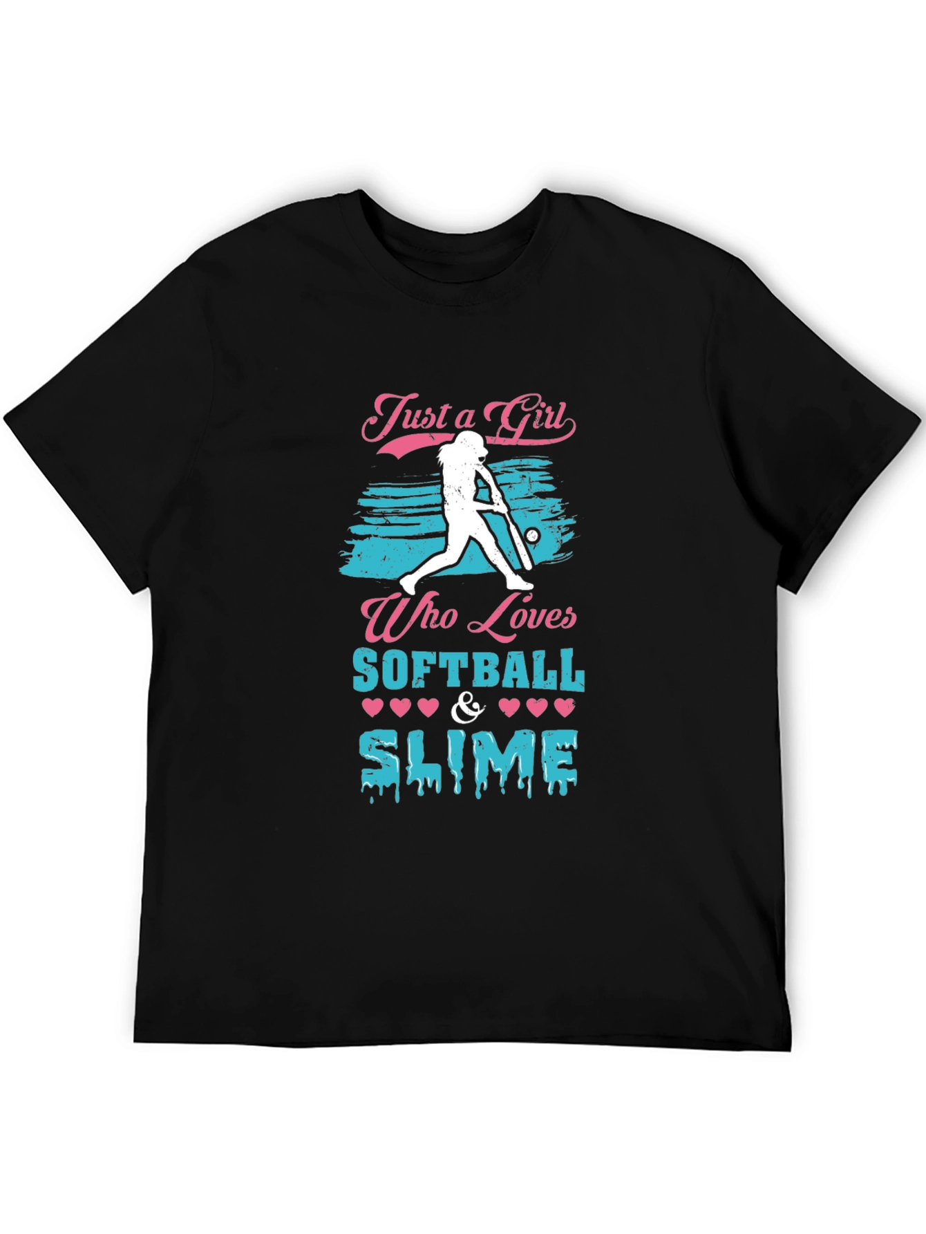 Black Softball & Slime Graphic Tee view 5
