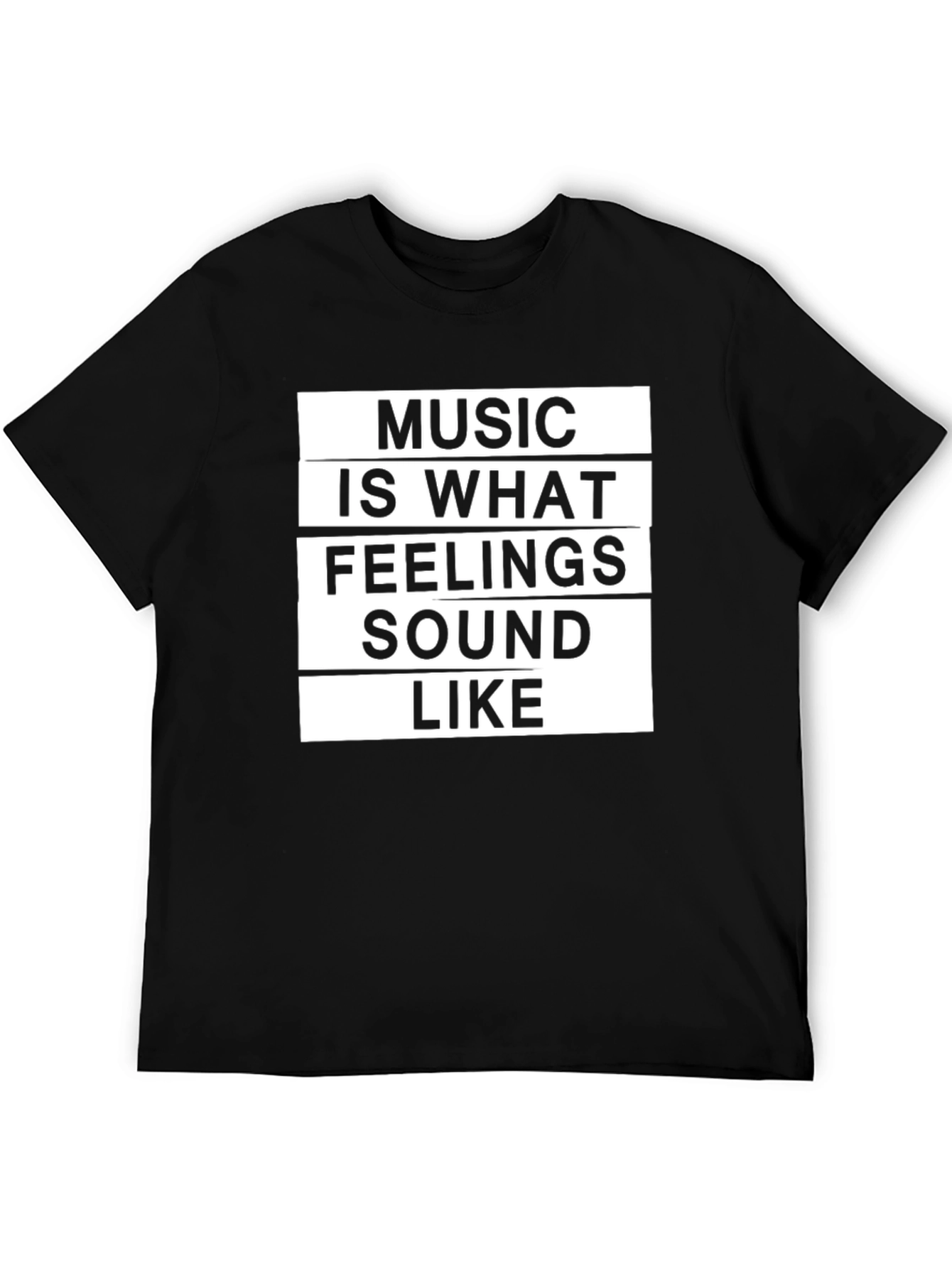 Black Music is What Feelings Sound Like Graphic T-Shirt view 5