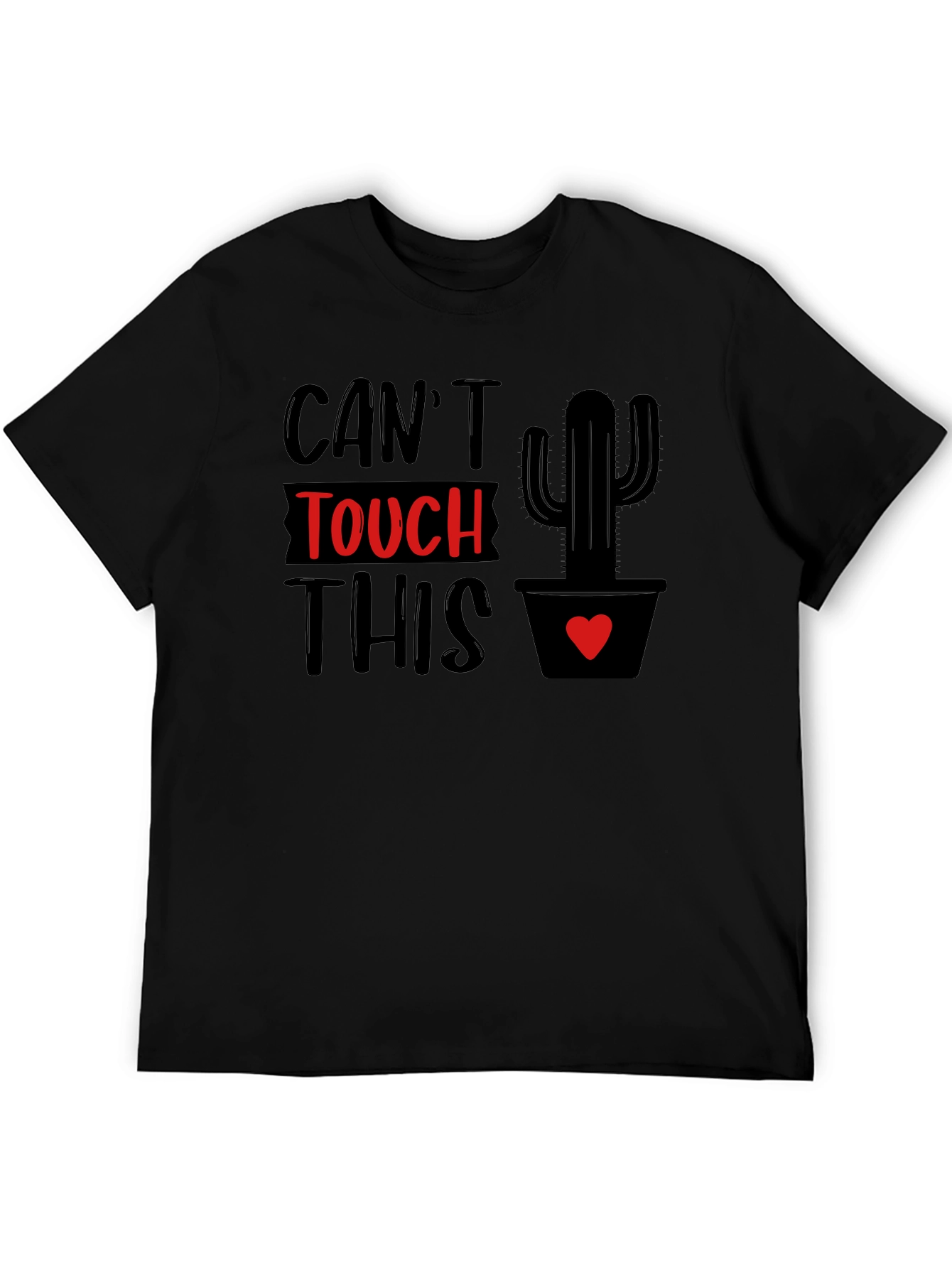 Black Can't Touch This Cactus Graphic Tee view 5