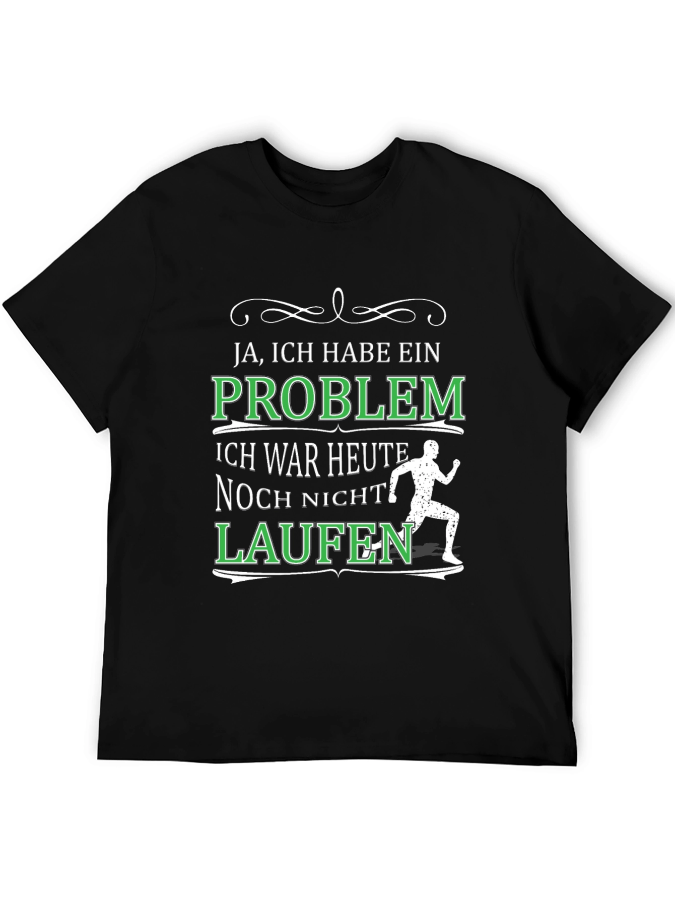 Black Funny Running T-Shirt - Ja, Ich Habe Ein Problem view 5