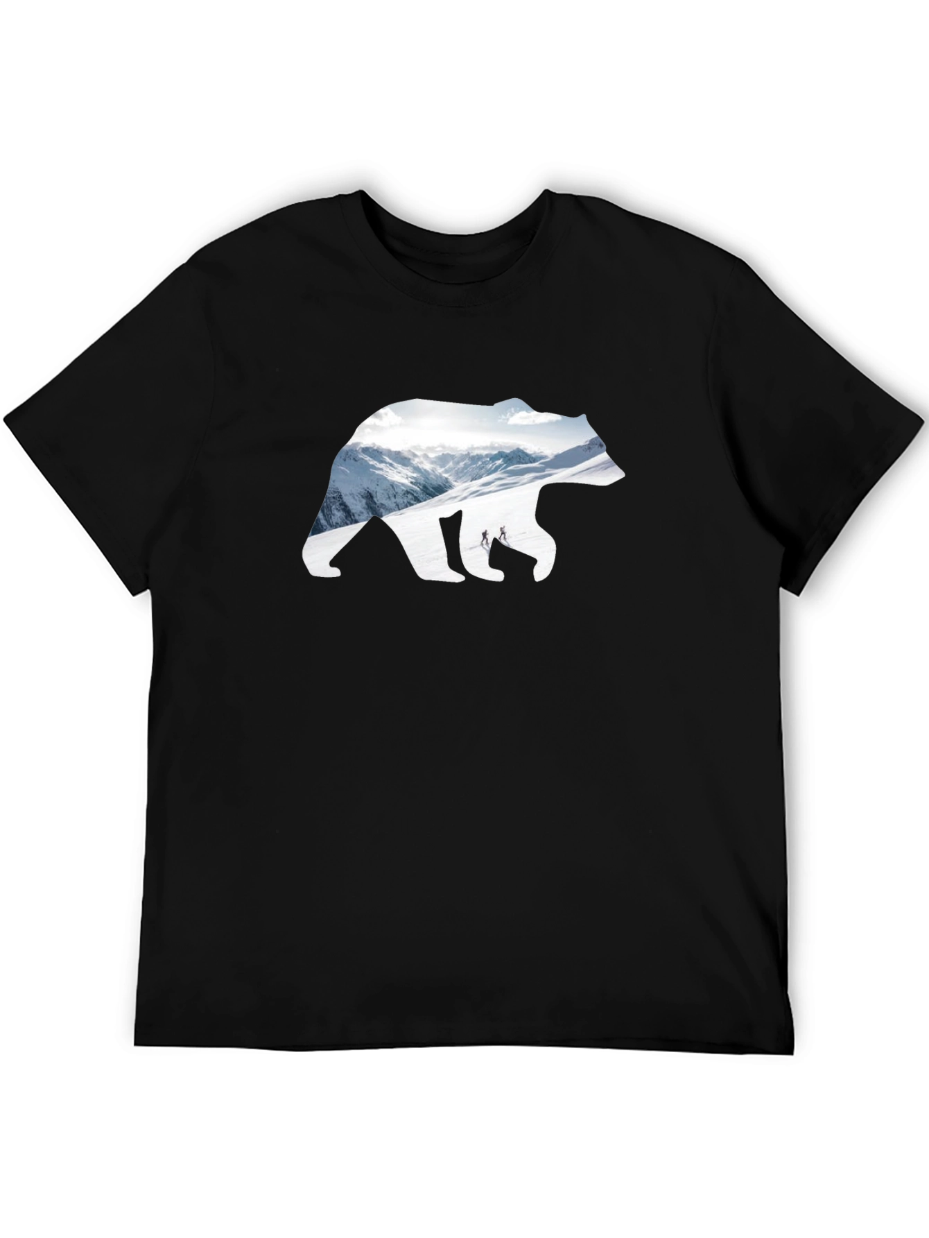 Black Bear Mountain Graphic Tee - Black Cotton Blend view 5