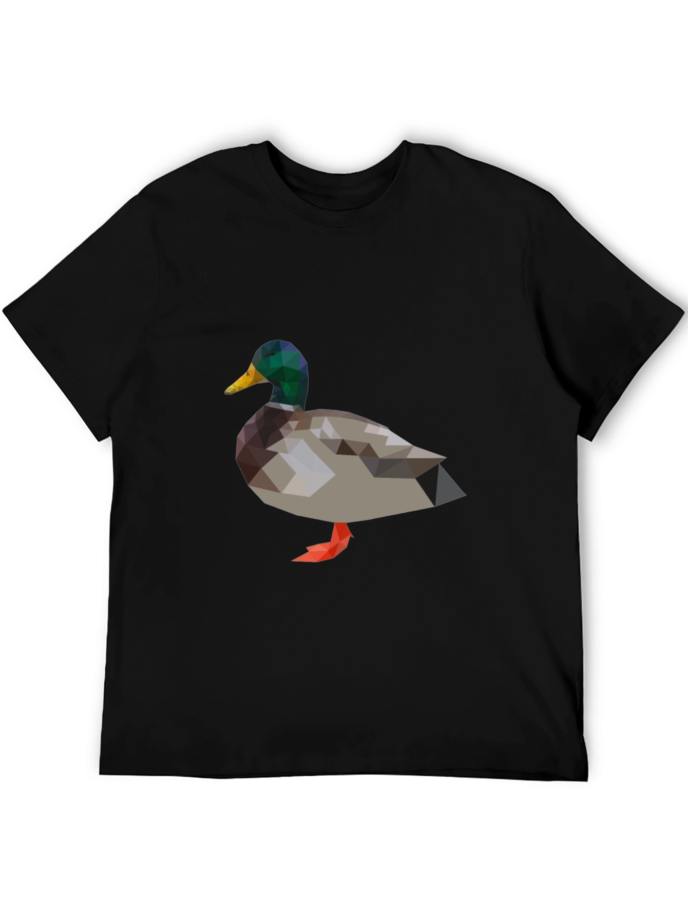 Black Geometric Duck Graphic T-Shirt view 5