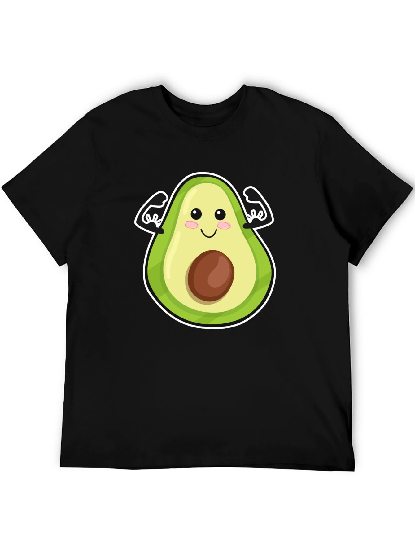 Black Avocado Muscle Graphic Tee - Funny Workout Shirt view 5