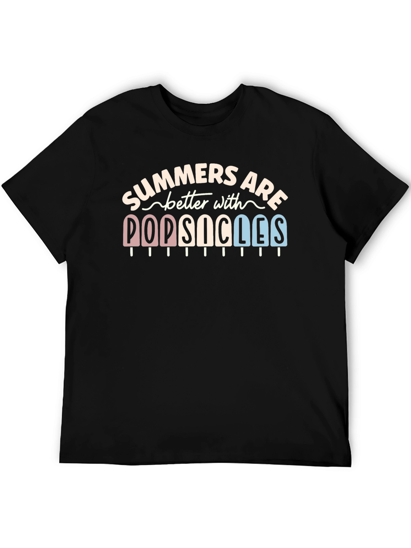 Black Summers are Better with Popsicles Graphic Tee view 5