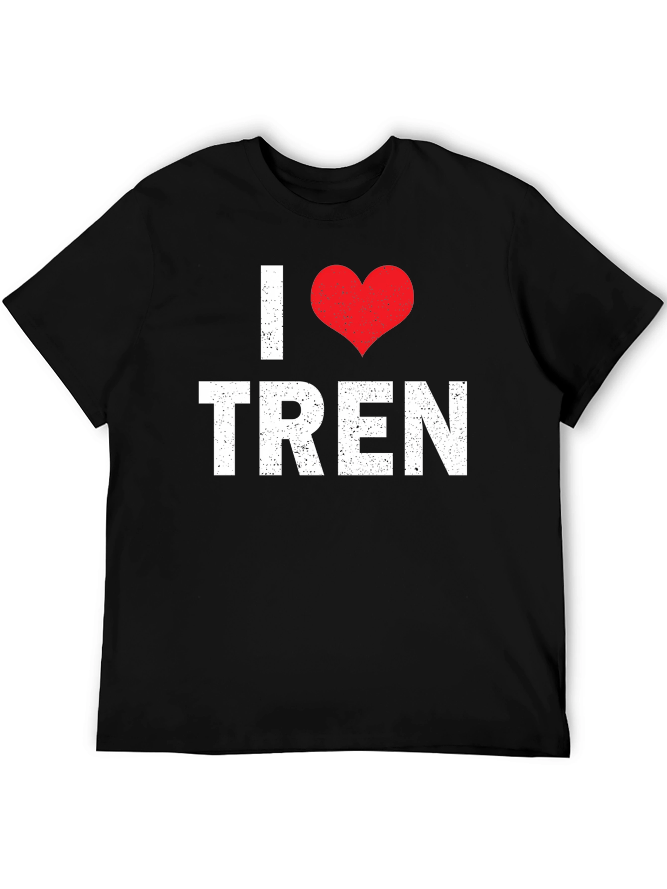Black I Love Tren Graphic T-Shirt view 5