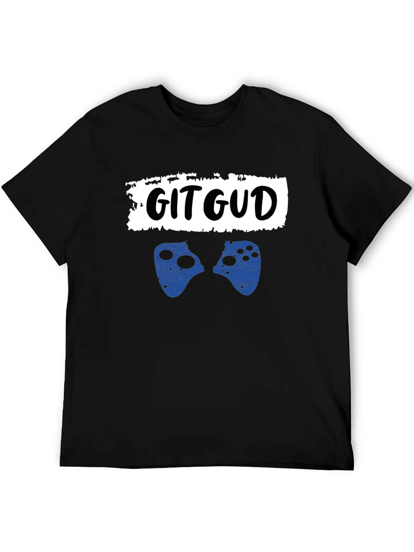 Black Git Gud Gamer T-Shirt - Black Cotton Graphic Tee view 5