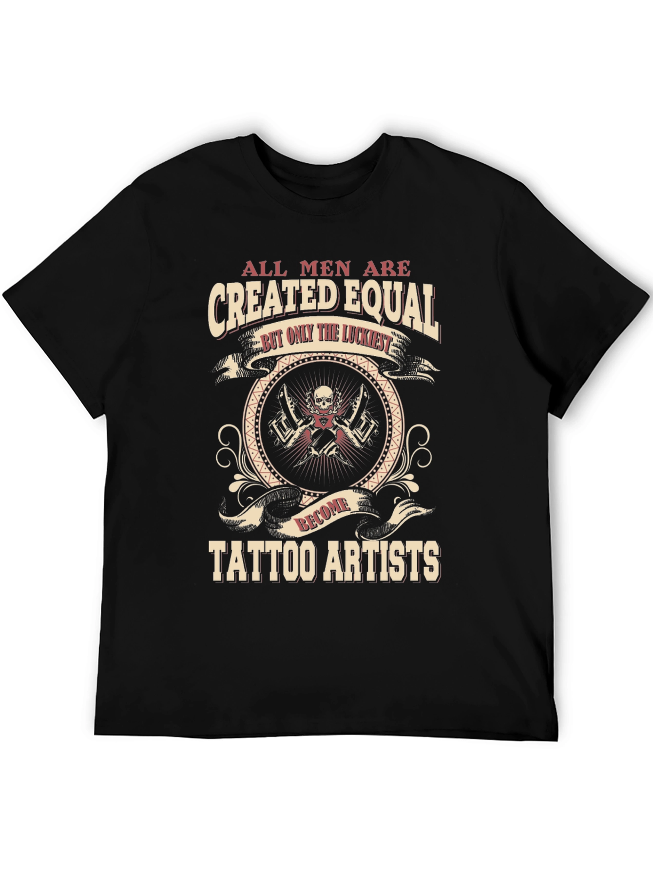 Black Tattoo Artist Graphic Tee - All Men Created Equal view 5