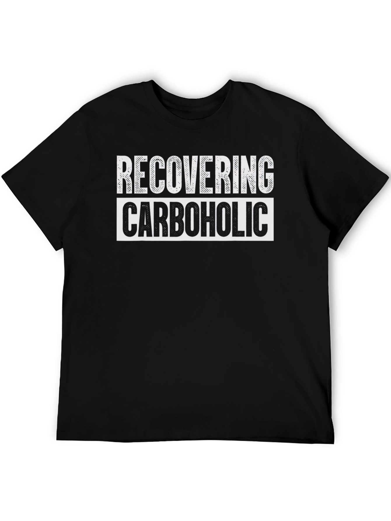 Black Recovering Carboholic Graphic Tee - Unisex view 5