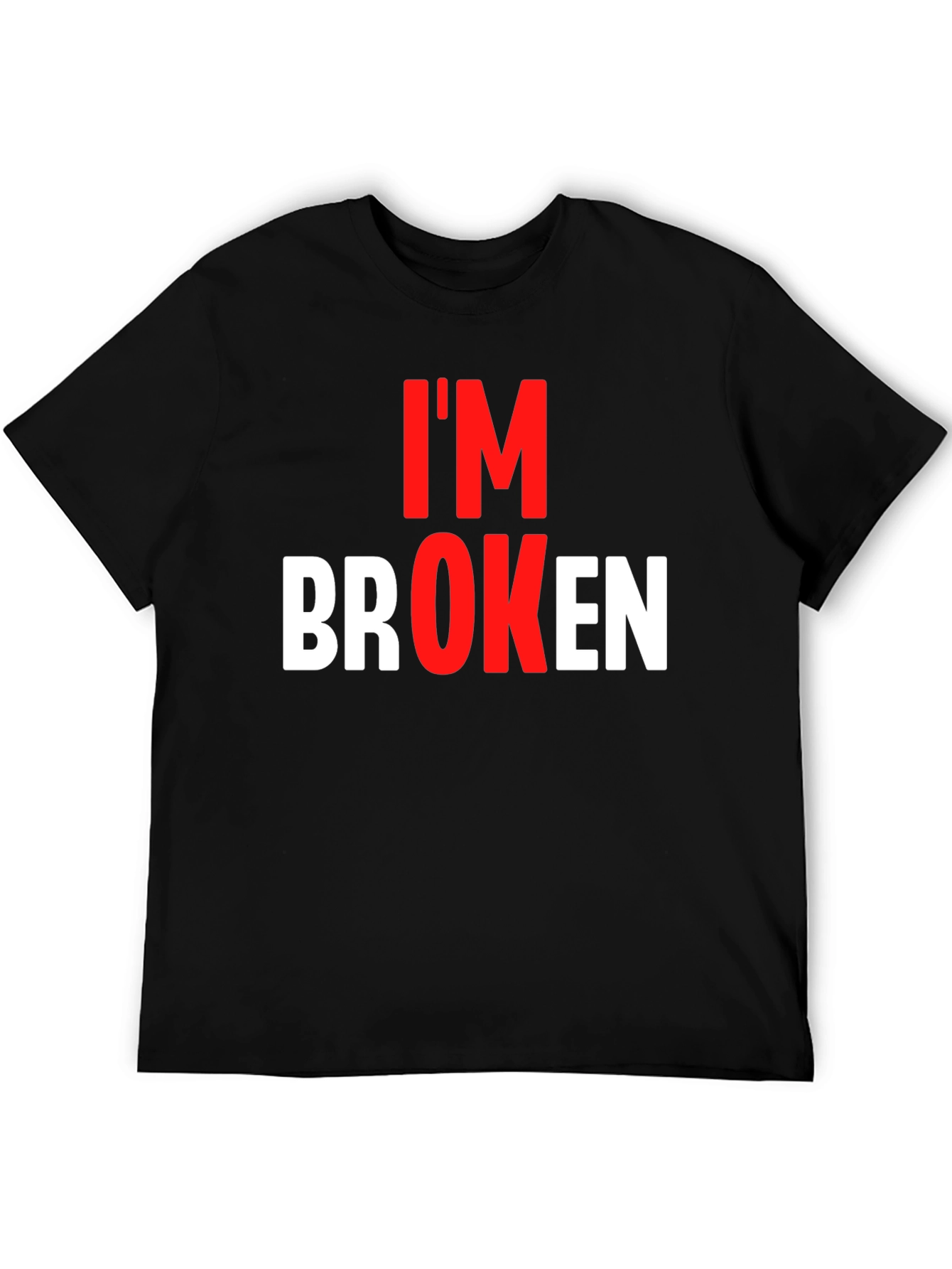 Black I'm Broken Graphic Tee - Black T-Shirt view 5
