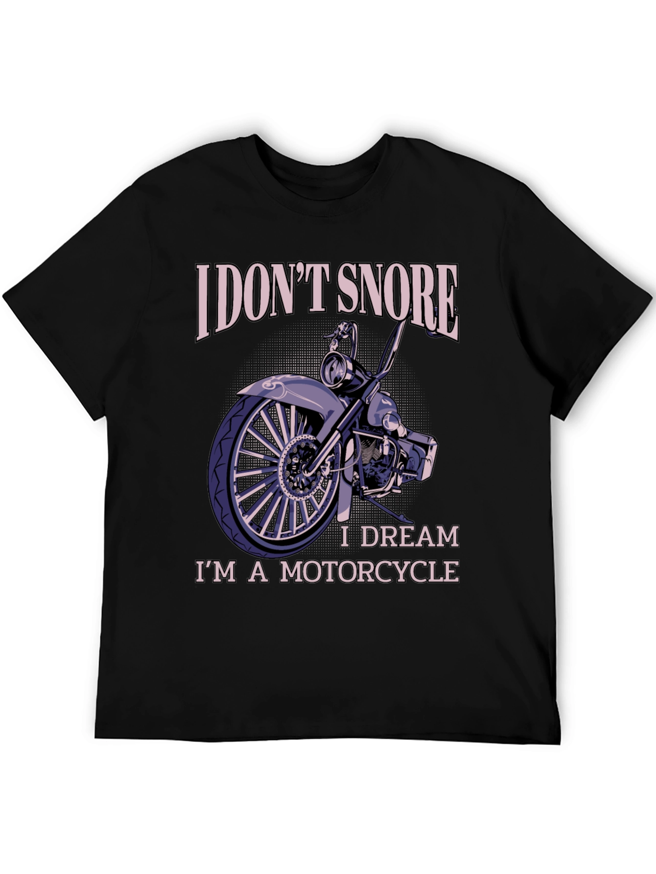 Black I Dream I'm a Motorcycle Black Graphic Tee view 5