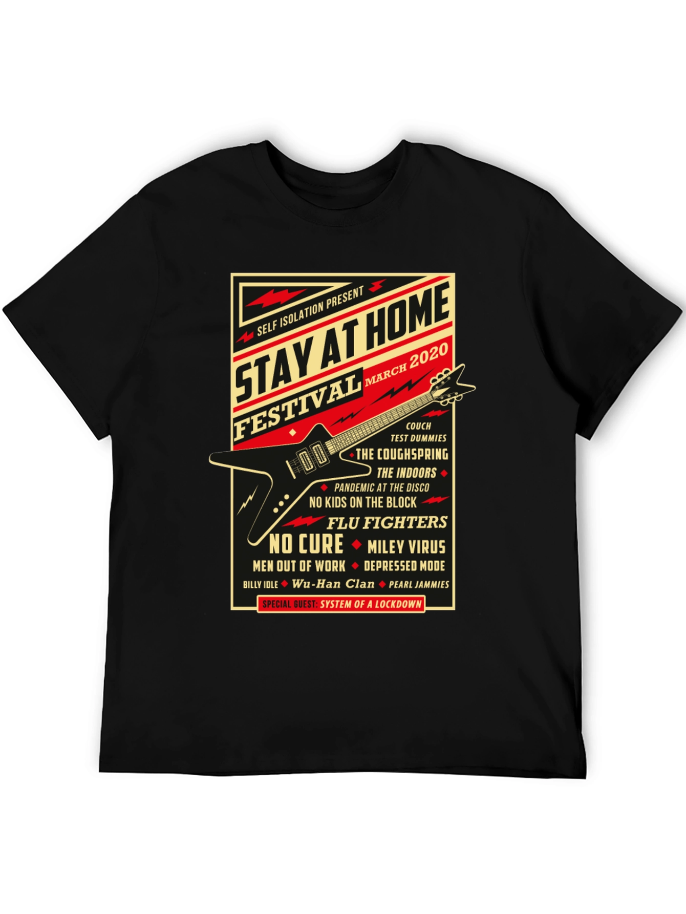 Black Stay At Home Festival 2020 Black Graphic T-Shirt view 5
