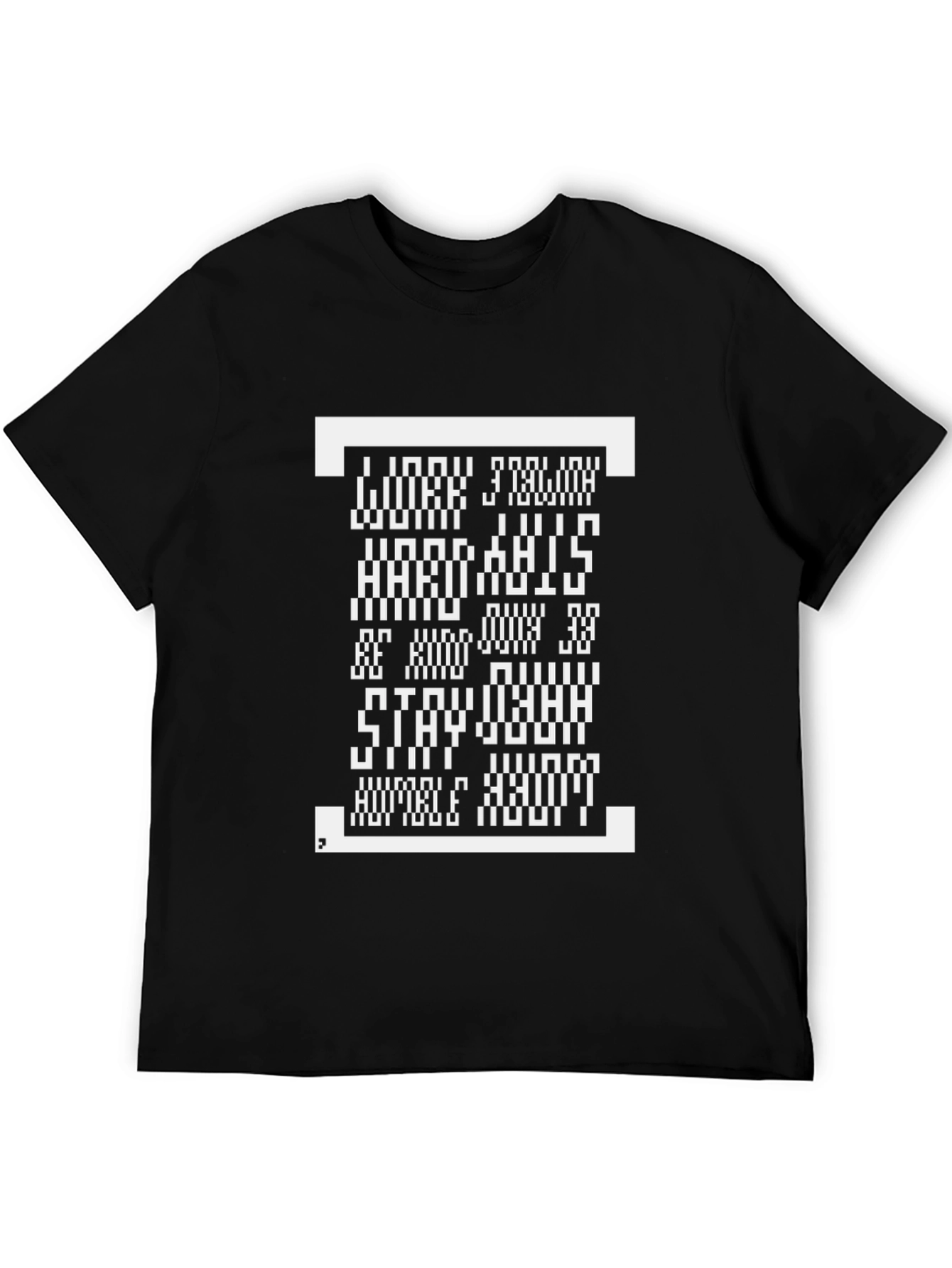 Black Work Hard Stay Humble Graphic Tee view 5