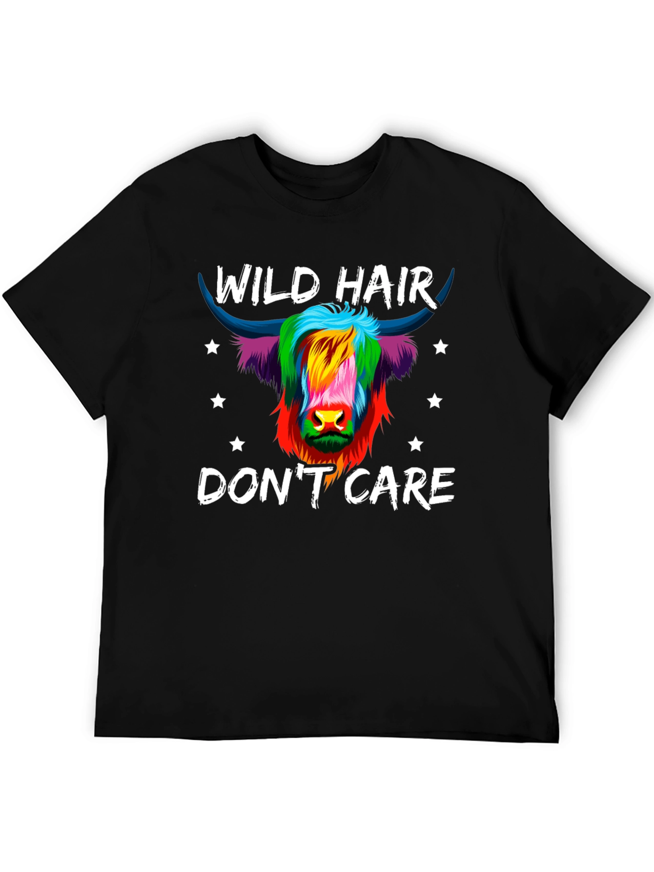 Black Wild Hair Don't Care T-Shirt view 5