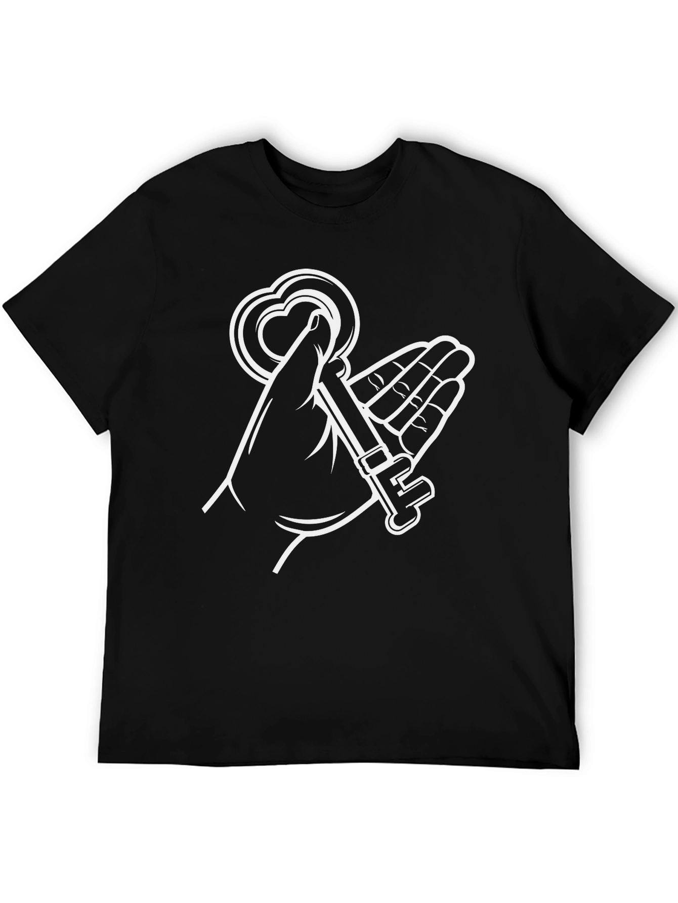 Black Heart Key T-Shirt - Unlock Your Style view 5