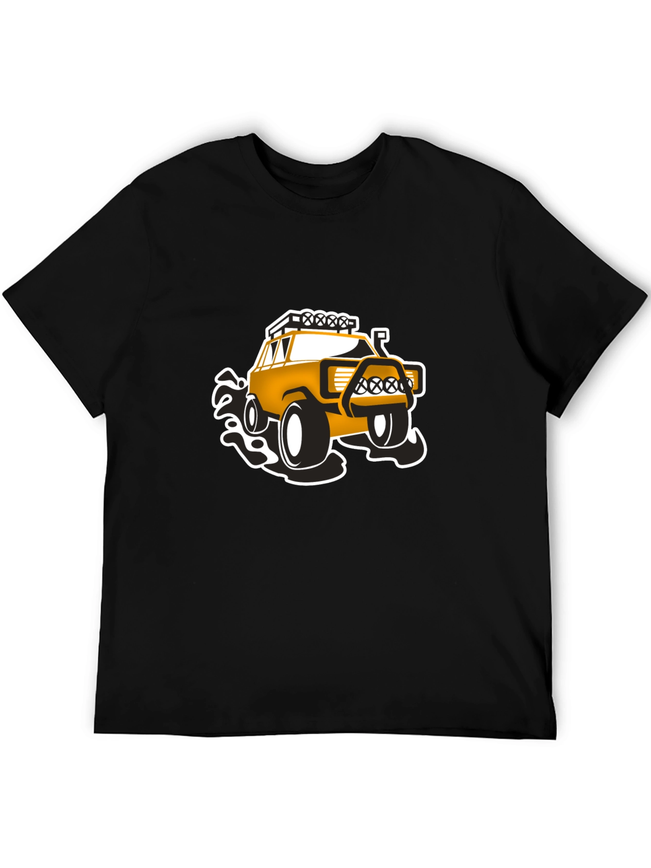 Black Off-Road Adventure T-Shirt - Black, Bold Design view 5