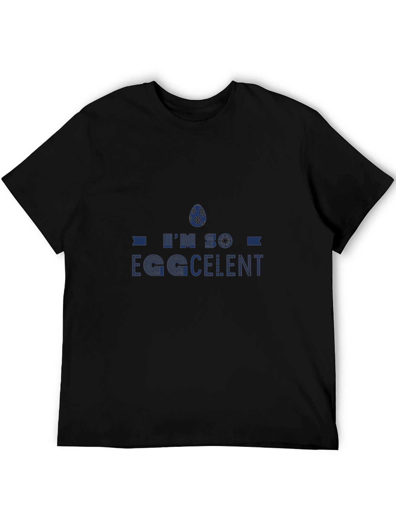 Eggcellent Easter T-Shirt - Men's Black Tee - 5