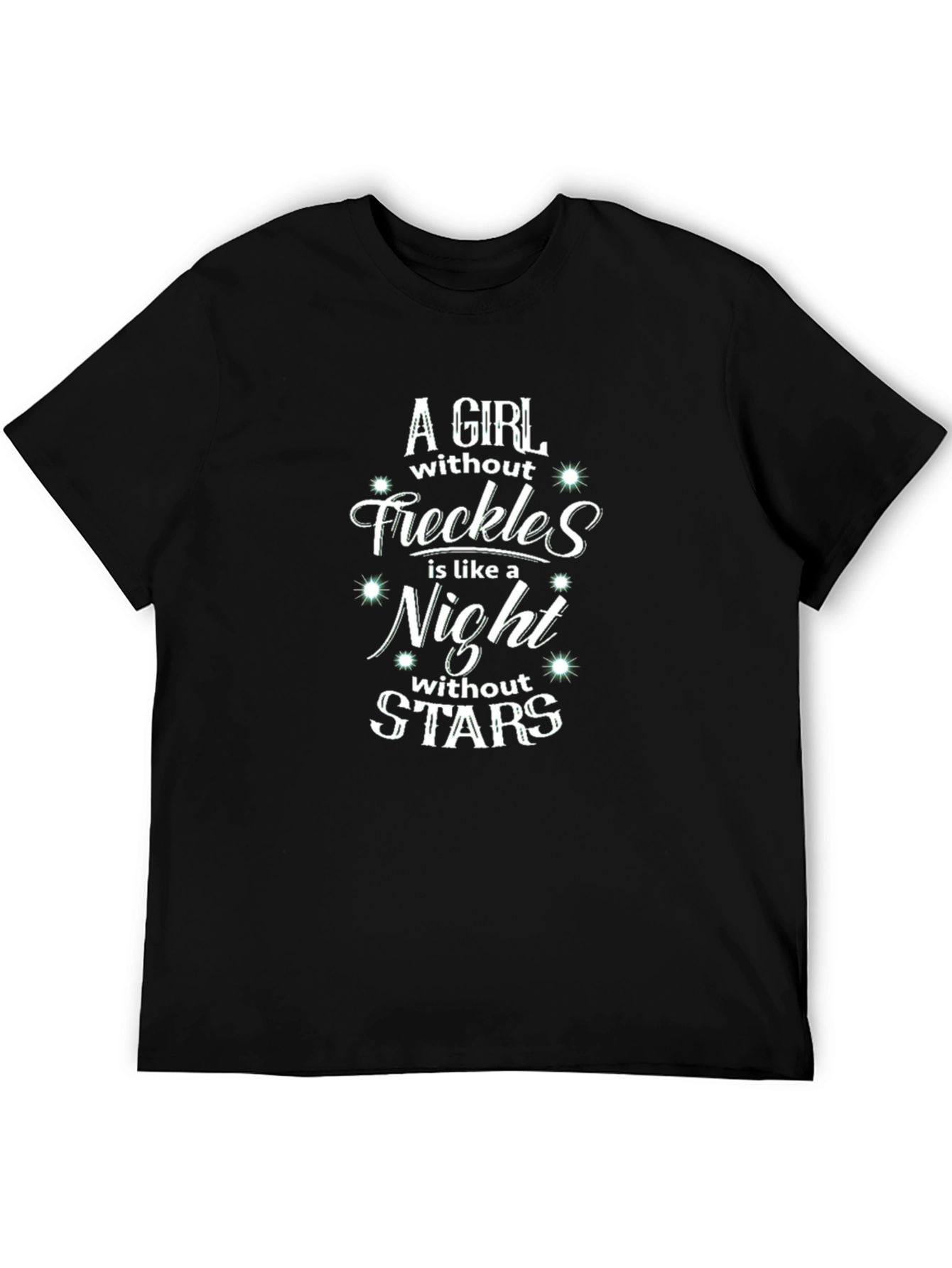 Freckles Night Stars Graphic Tee - Trendy Black T-Shirt - 5