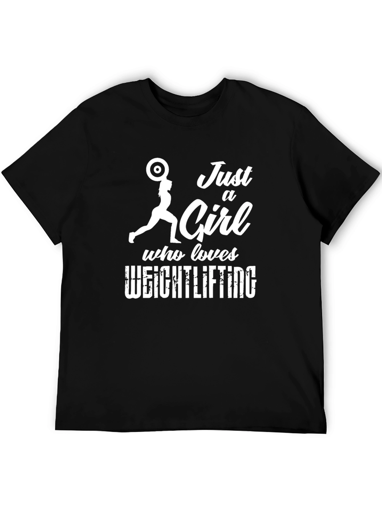 Black Weightlifting Girl's T-Shirt - Fitness Gift view 5