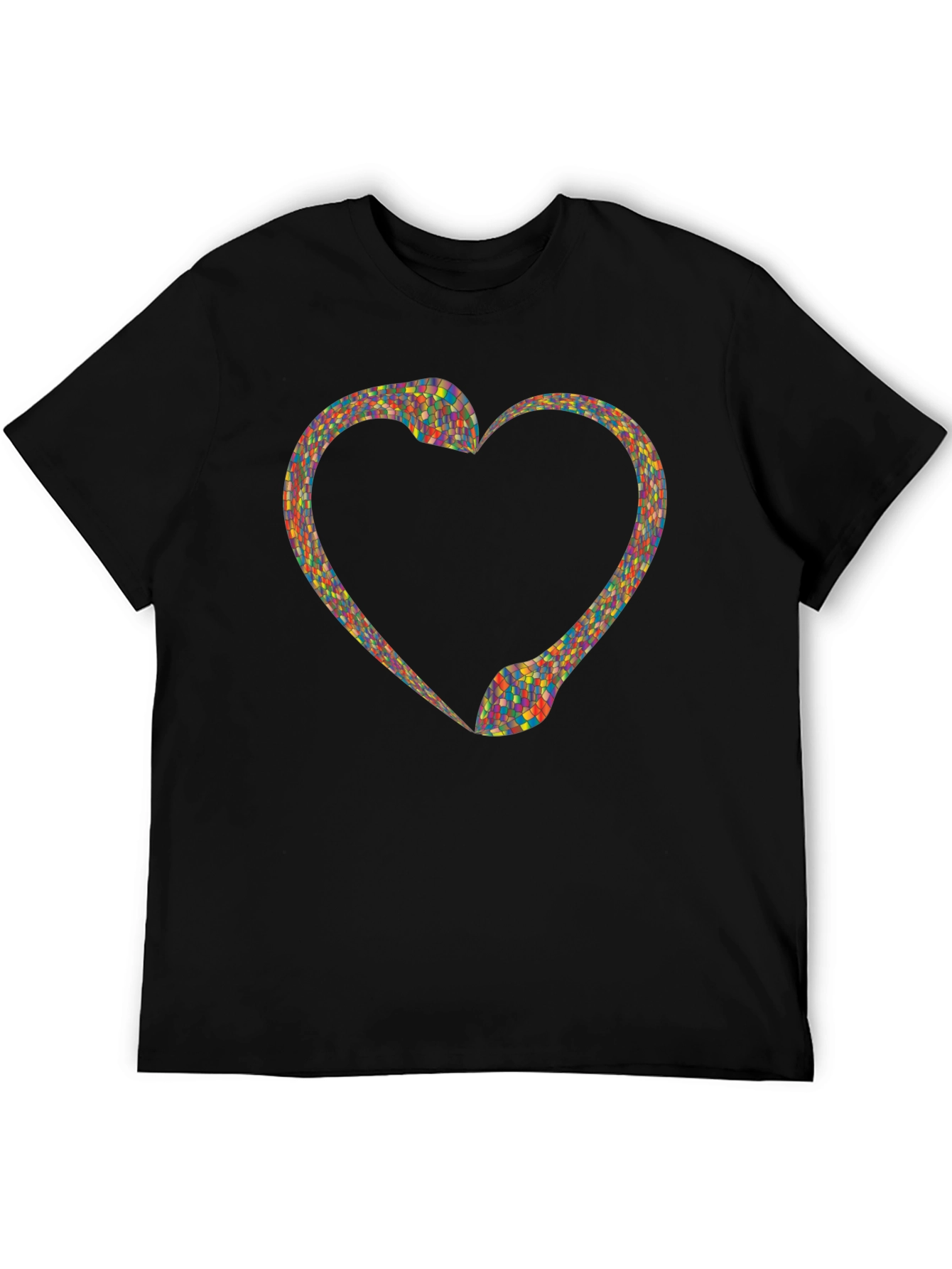 Black Heart Snakes T-Shirt - Black view 5