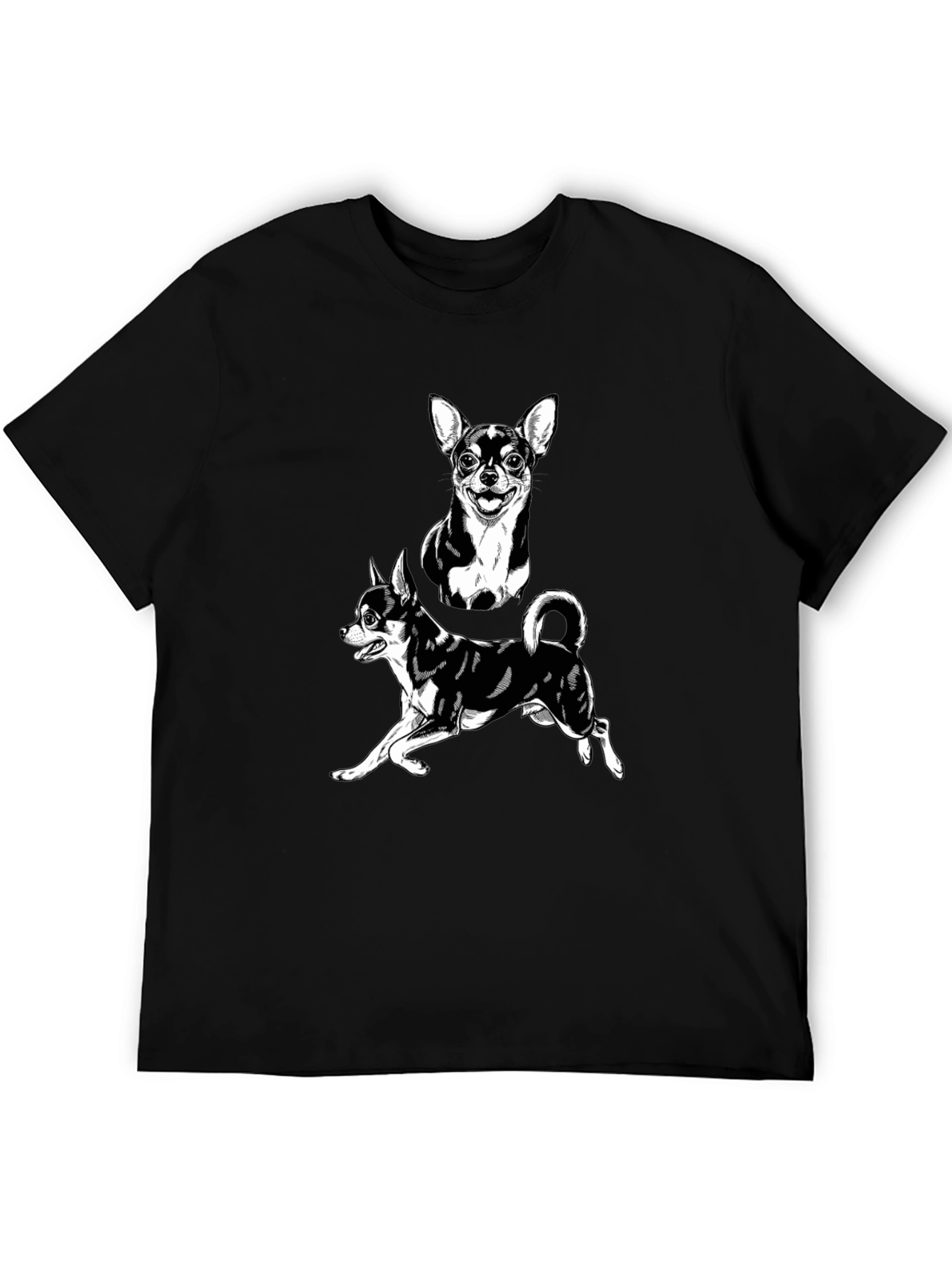 Black Chihuahua Graphic Black T-Shirt | Dog Lover Tee view 5