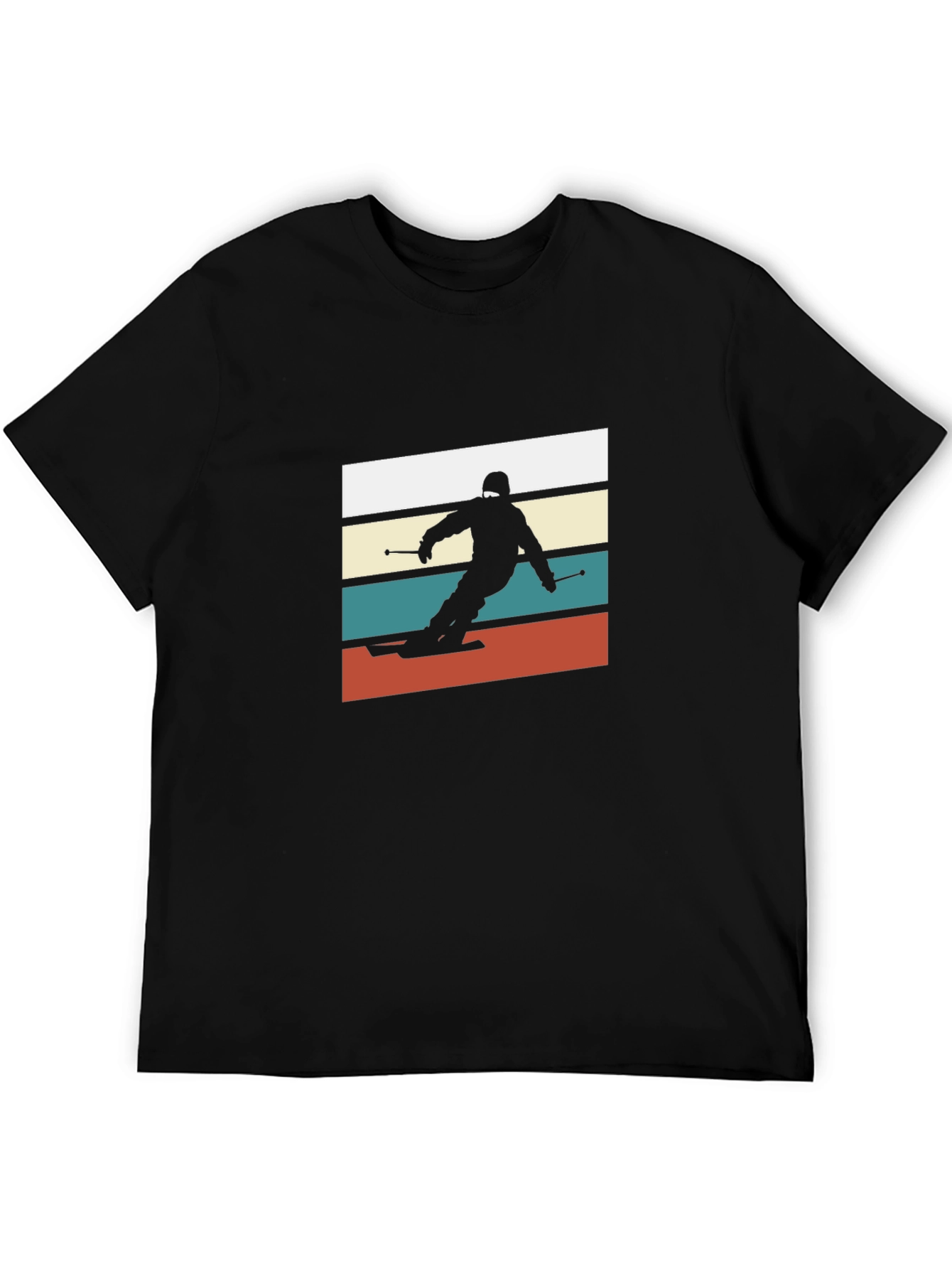 Black Retro Ski T-Shirt - Black view 5
