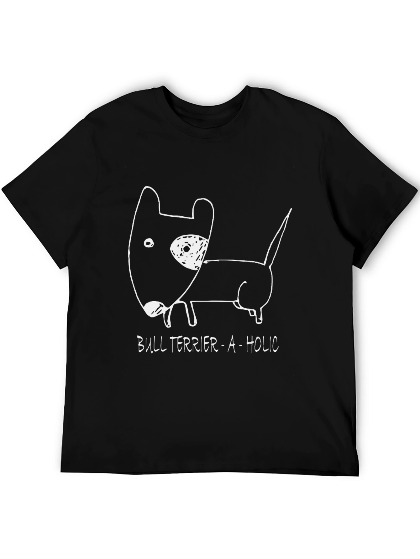 Black Bull Terrier-A-Holic Black Graphic Tee view 5
