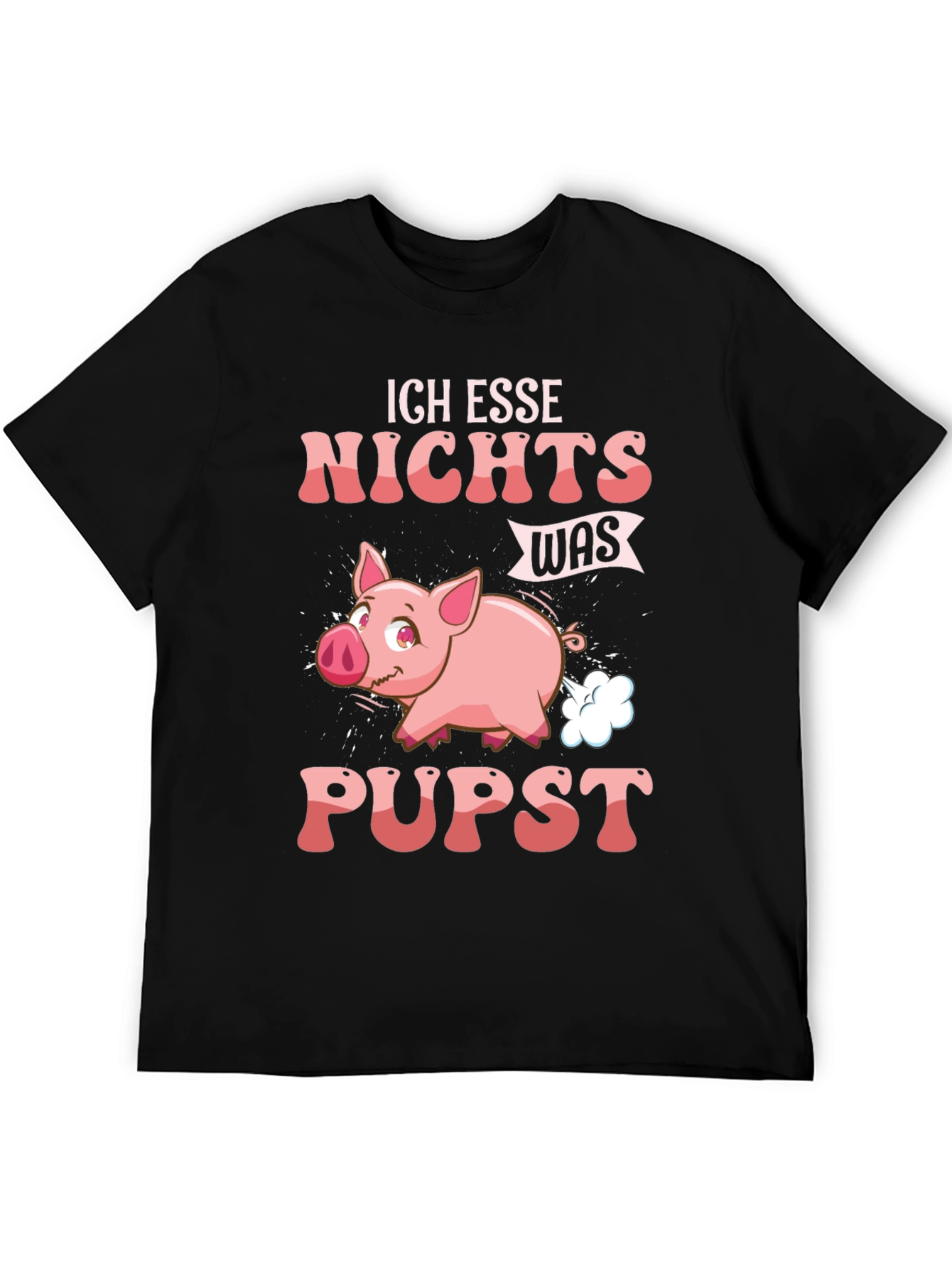 Black Ich Esse Nichts Was Pupst T-Shirt view 5