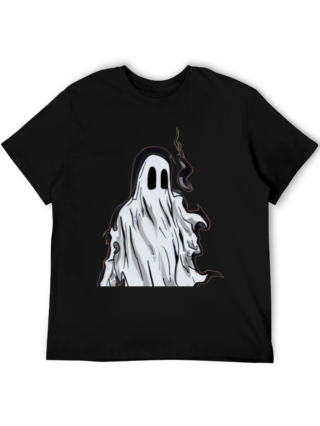 Black Ghost Graphic Tee - Spooky Season Style view 5