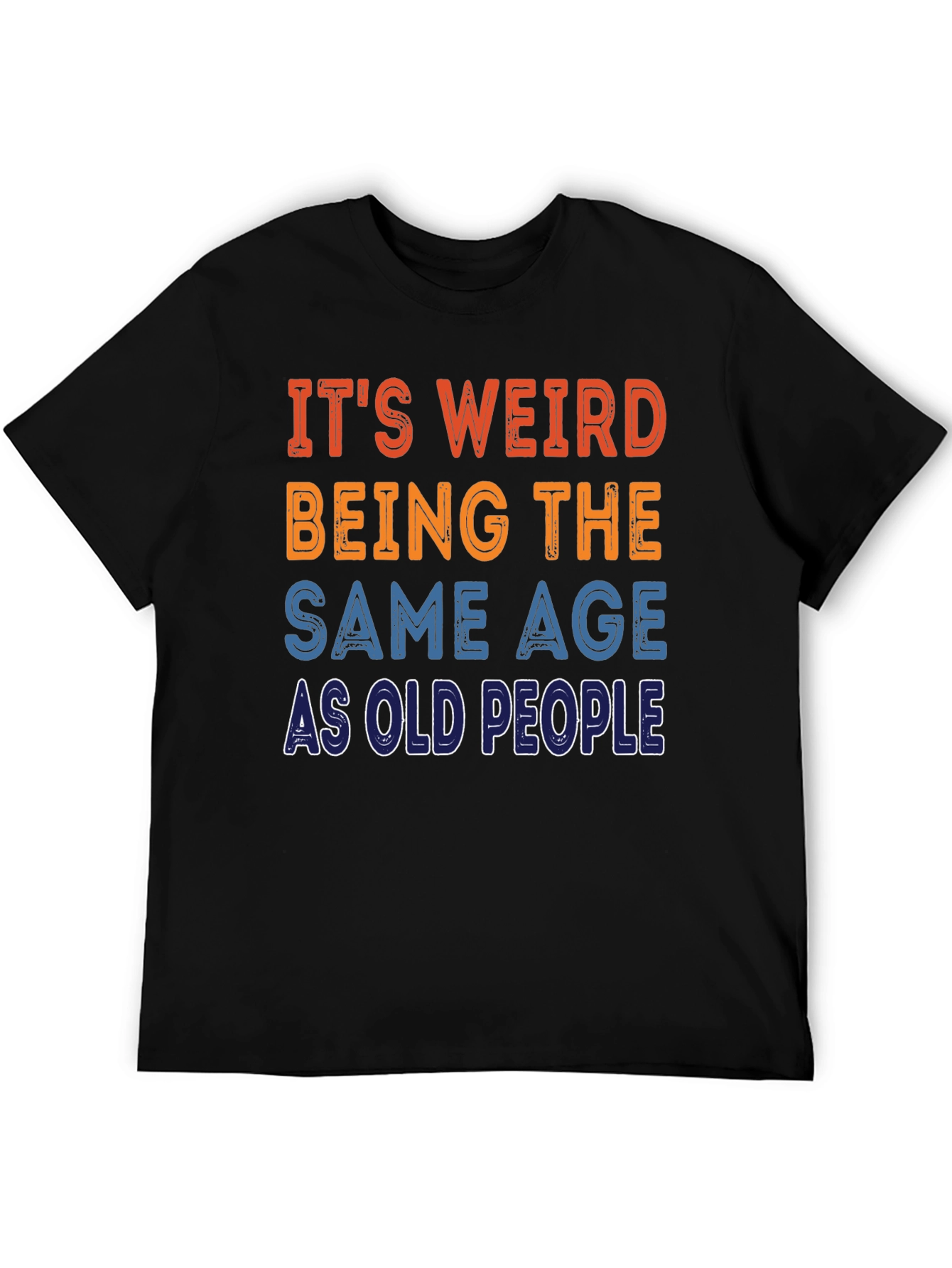 Black Funny Old People T-Shirt view 5