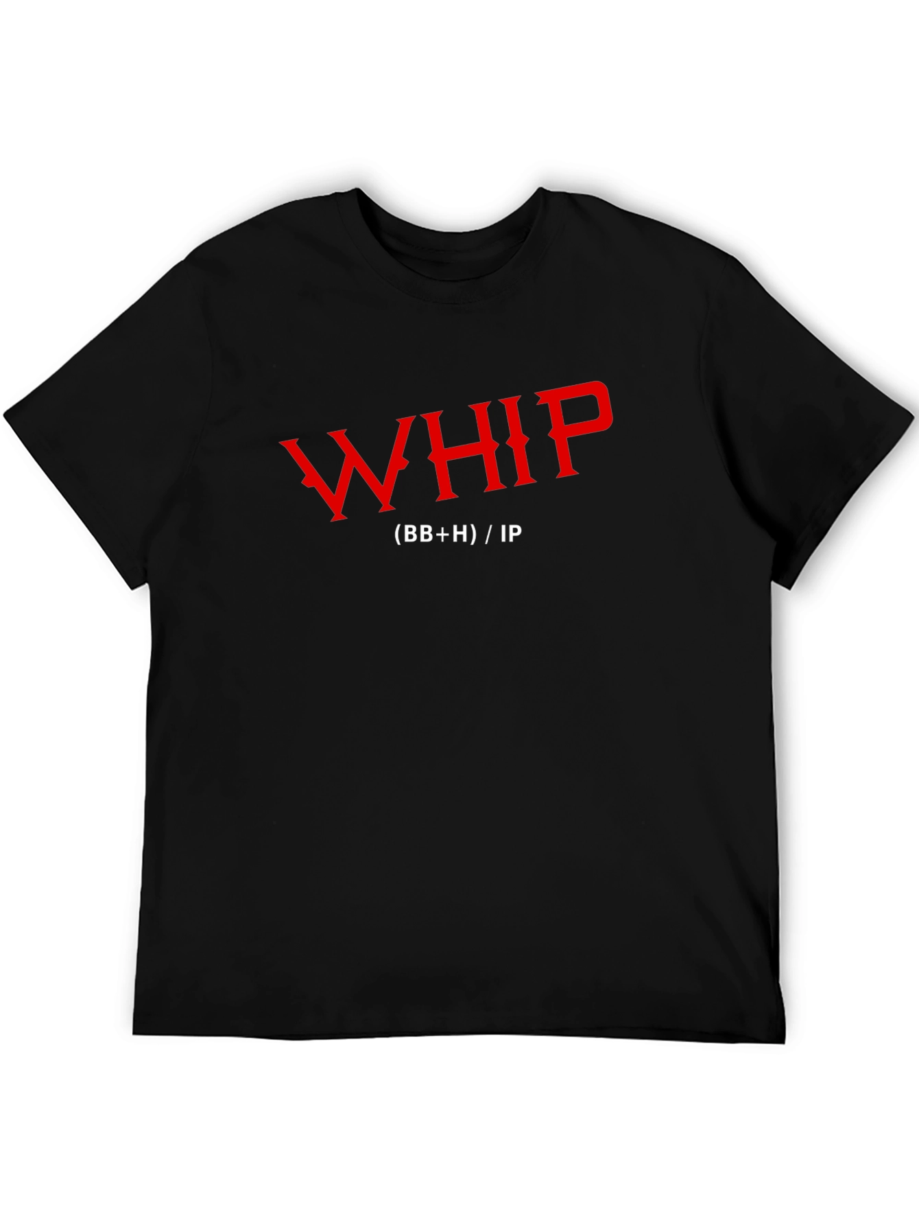 Black Whip Funny Graphic Print Men's Black T-Shirt view 5
