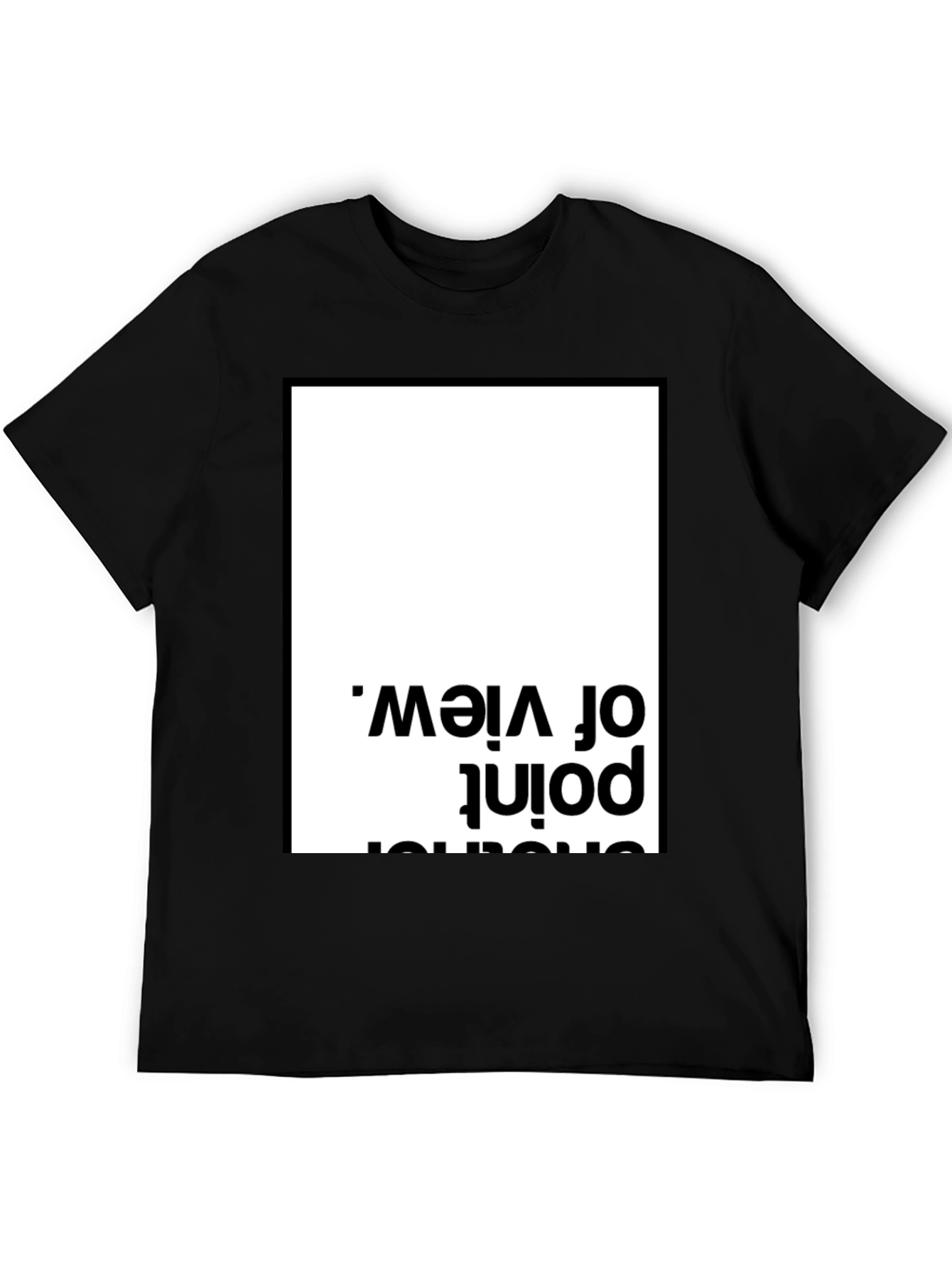 Black Unique Perspective Tee - Black Cotton T-Shirt view 5