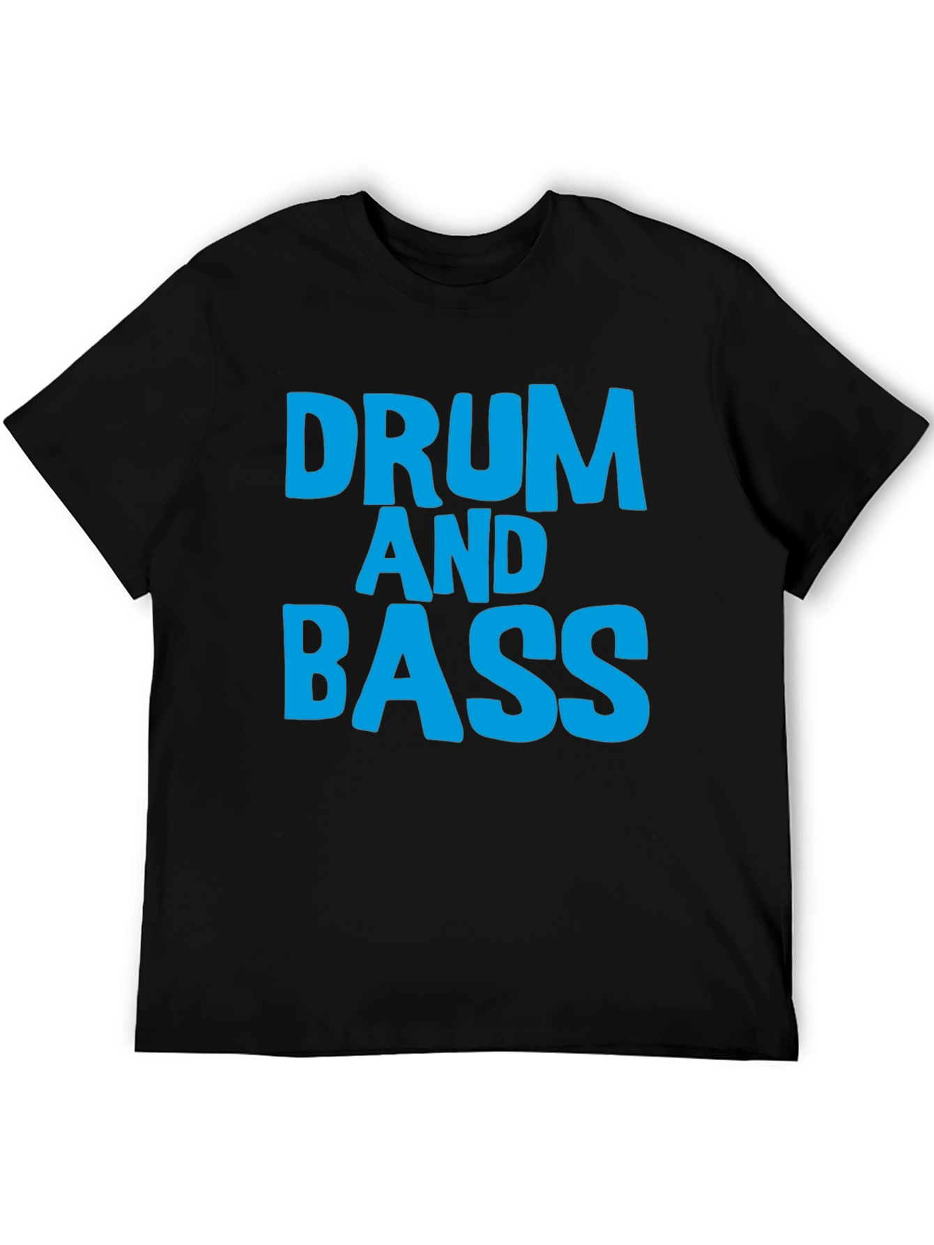Black Drum and Bass T-Shirt Black Cotton Music Tee view 5