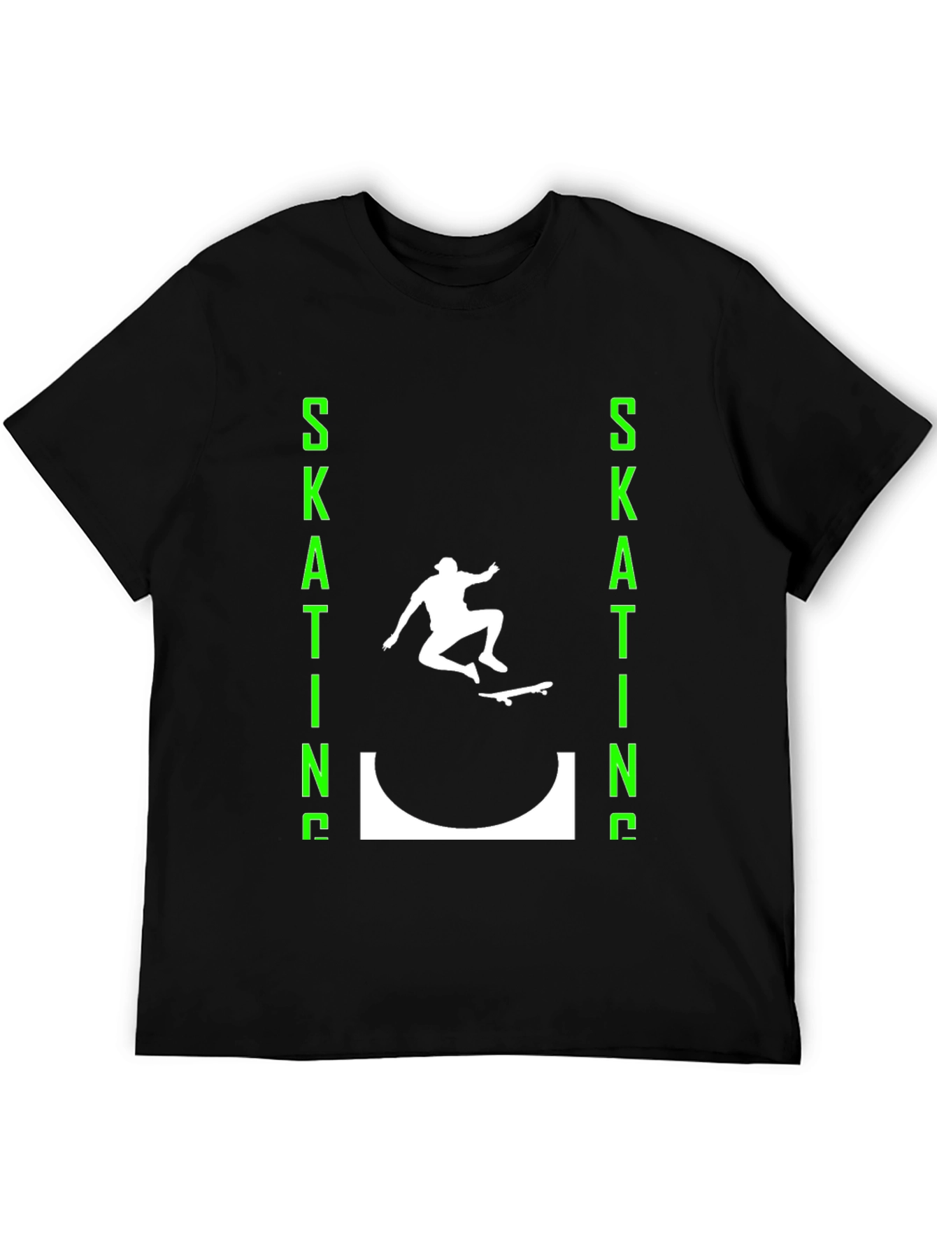 Black Skating T-Shirt - Cool Graphic Design view 5