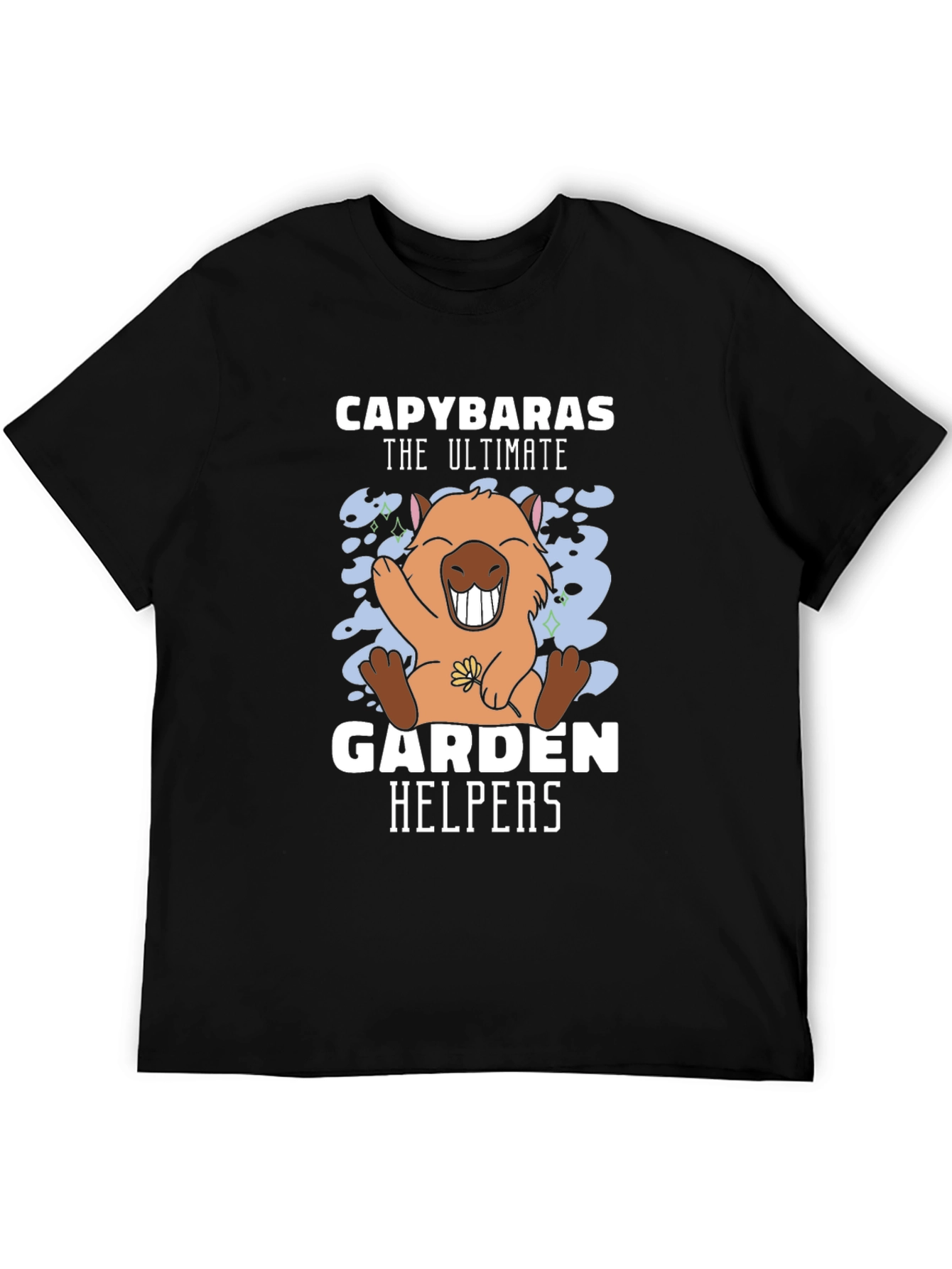 Black Capybara Garden Helpers Graphic Tee view 5