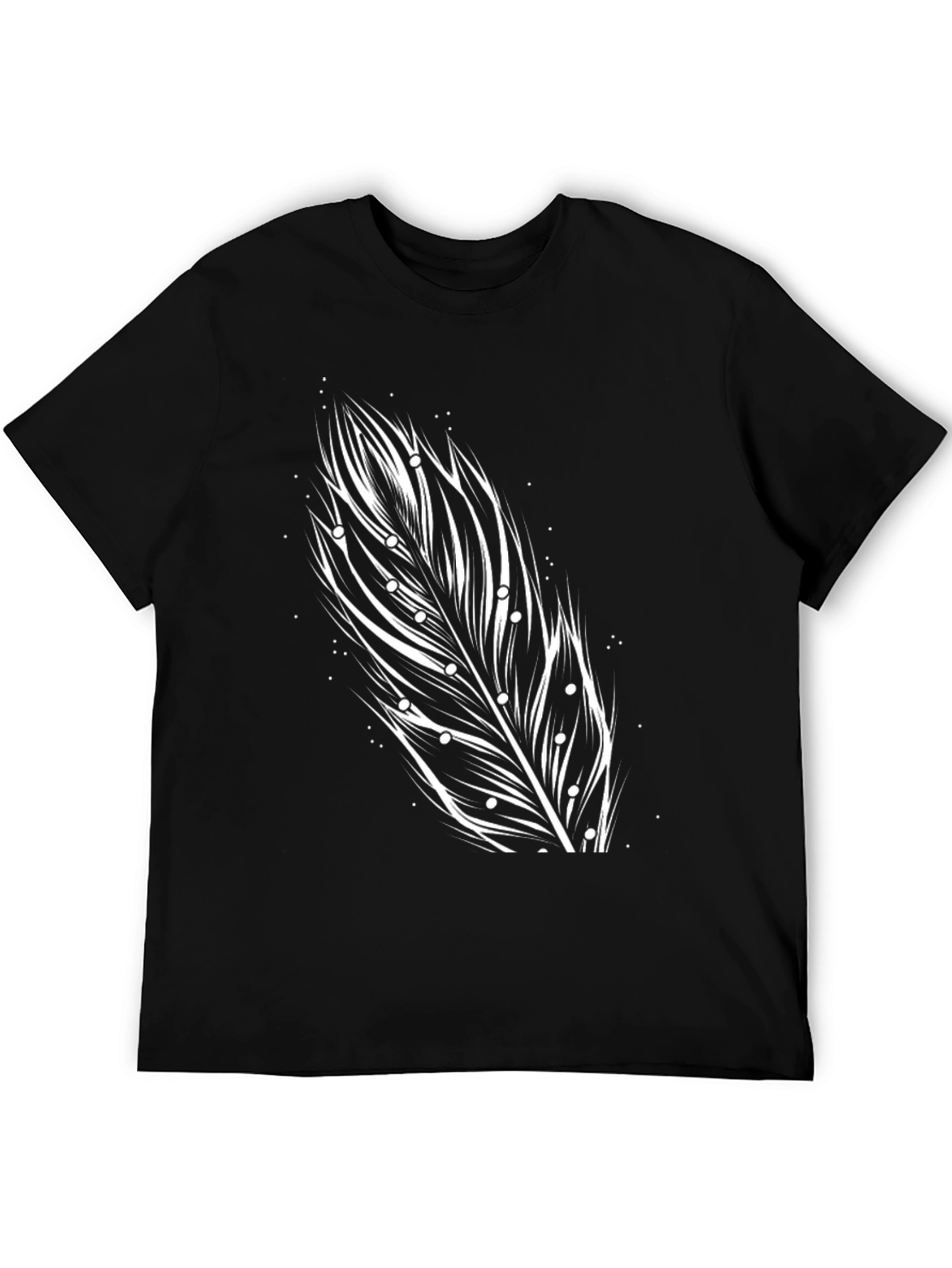 Black Feather Graphic Tee - Unique Design, Soft Cotton view 5