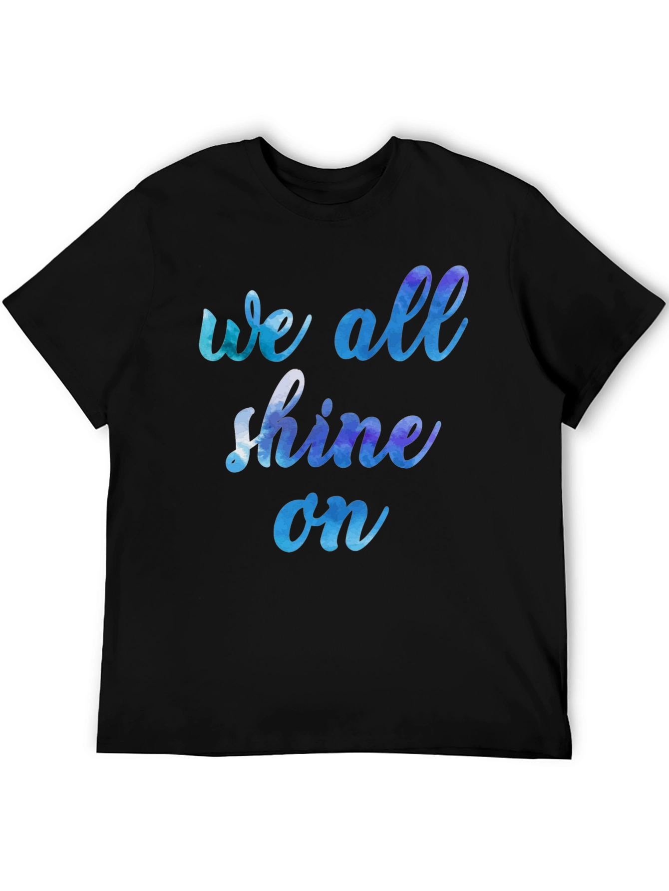 Black We All Shine On Graphic Tee - Soft Cotton Blend view 5