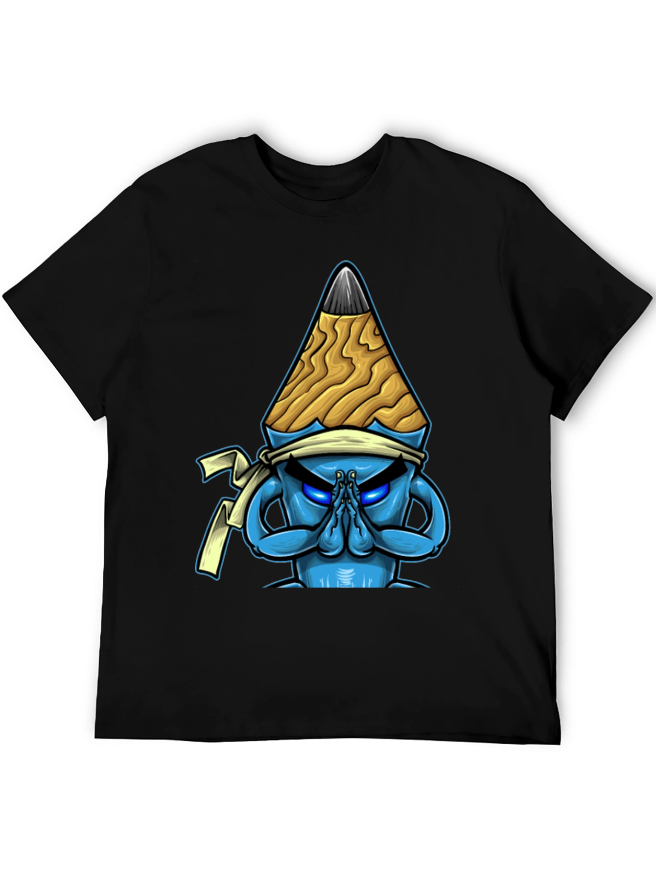 Black Pencil Ninja Graphic T-Shirt - Cool Unique Design view 5