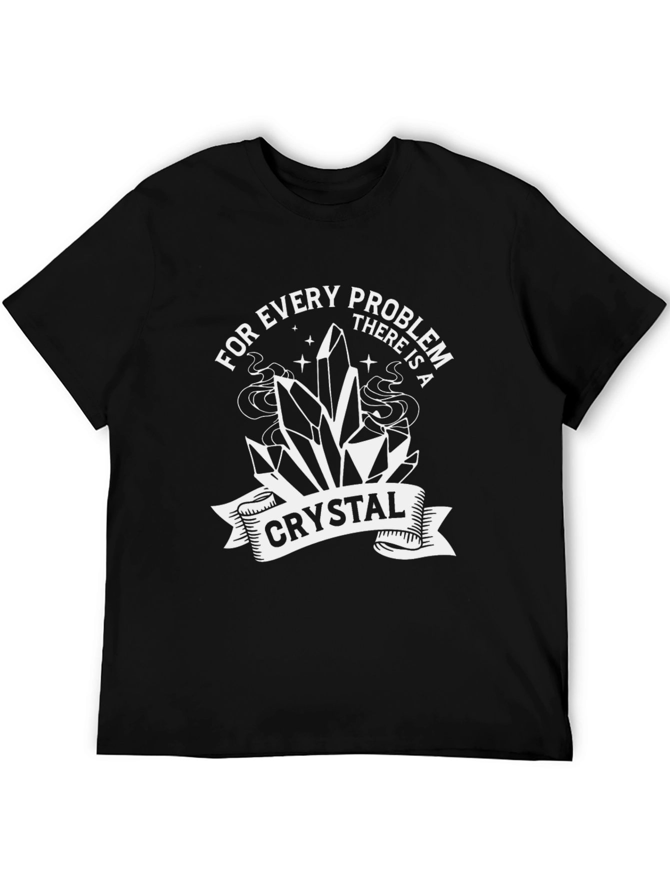 Black Crystal Problem Solver T-Shirt view 5