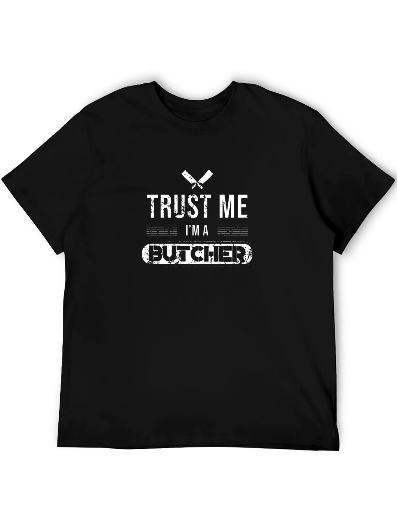 Black Trust Me I'm A Butcher T-Shirt - Novelty Graphic Tee view 5