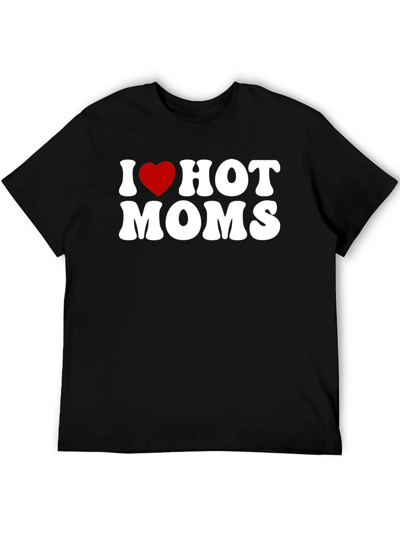 Black I Heart Hot Moms Graphic Tee view 5