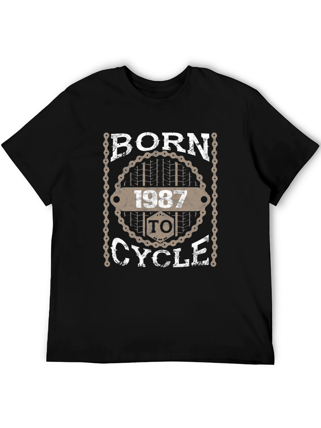 Black Born In 1987 To Cycle T-Shirt view 5