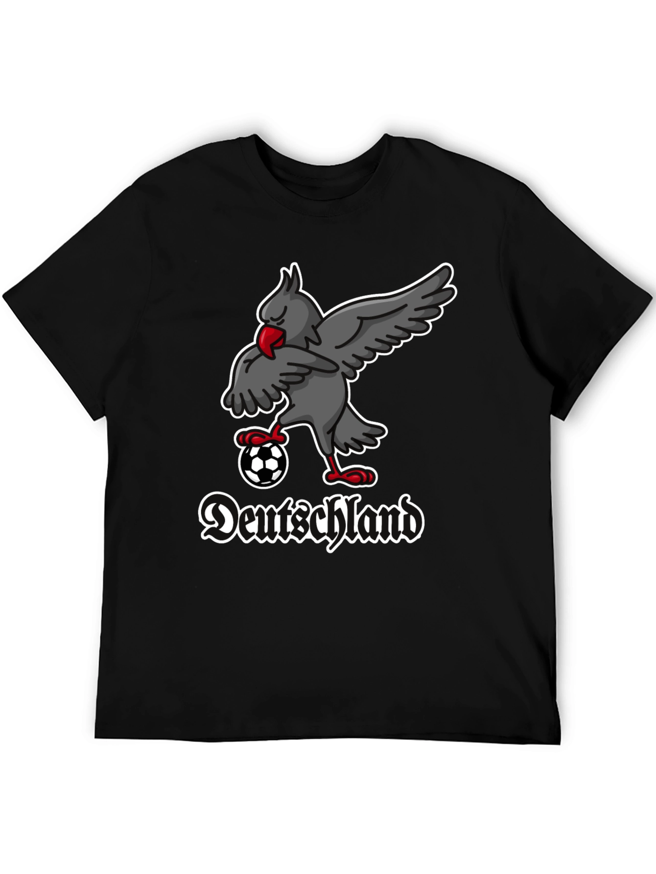 Black Germany Soccer Raven T-Shirt view 5