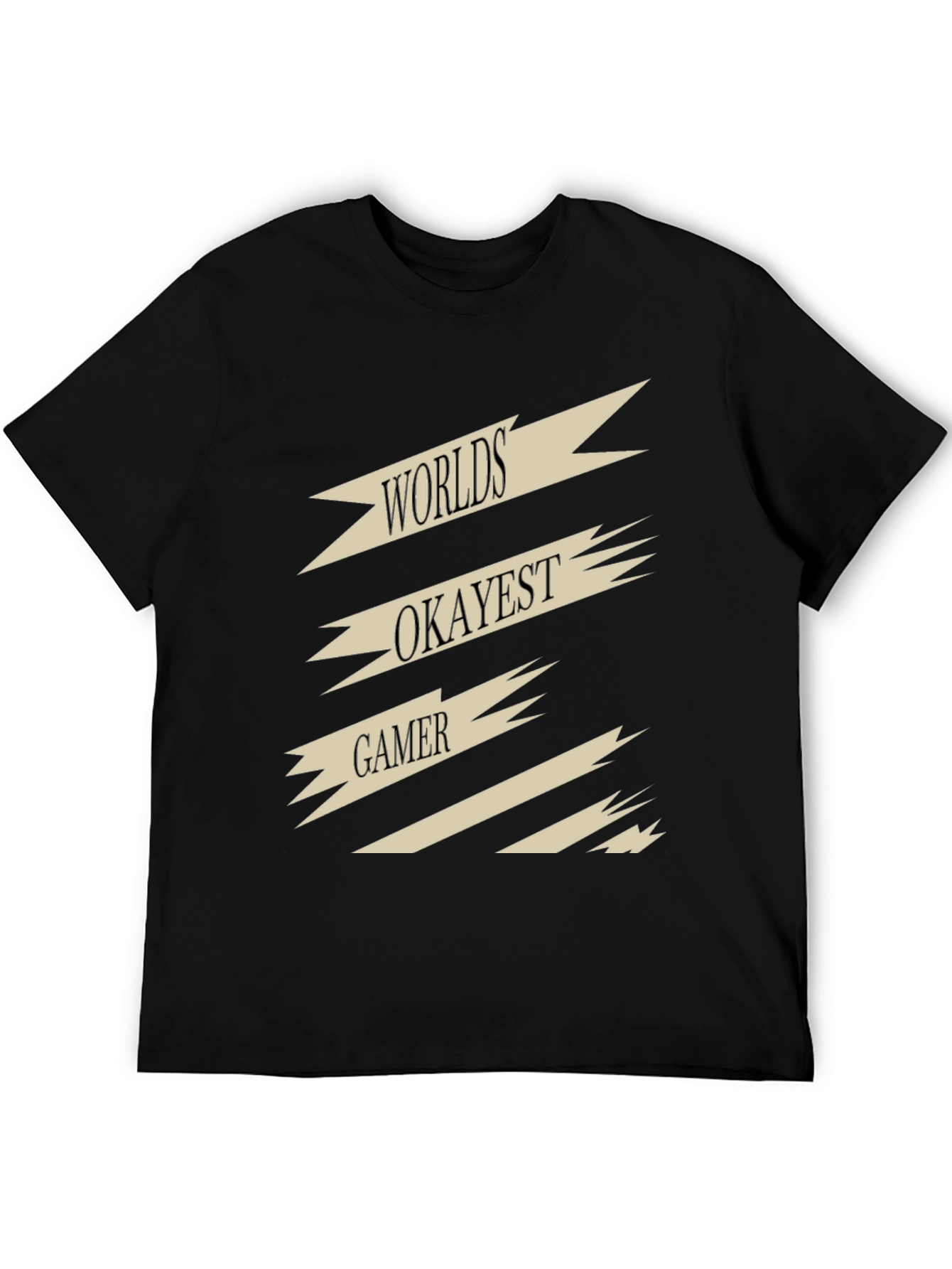 Black World's Okayest Gamer Black T-Shirt view 5