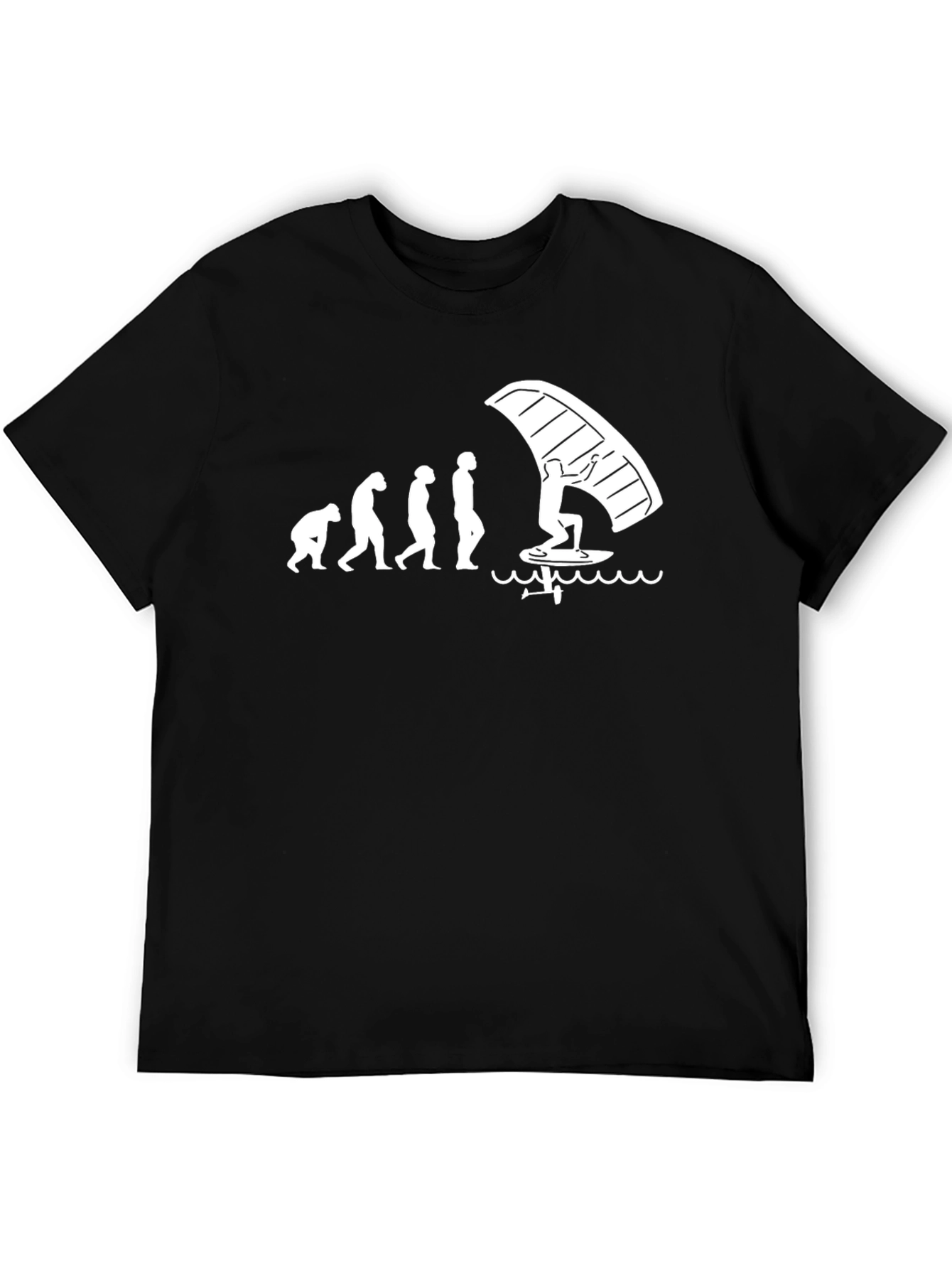 Black Evolution Windsurfing Graphic T-Shirt - Black view 5